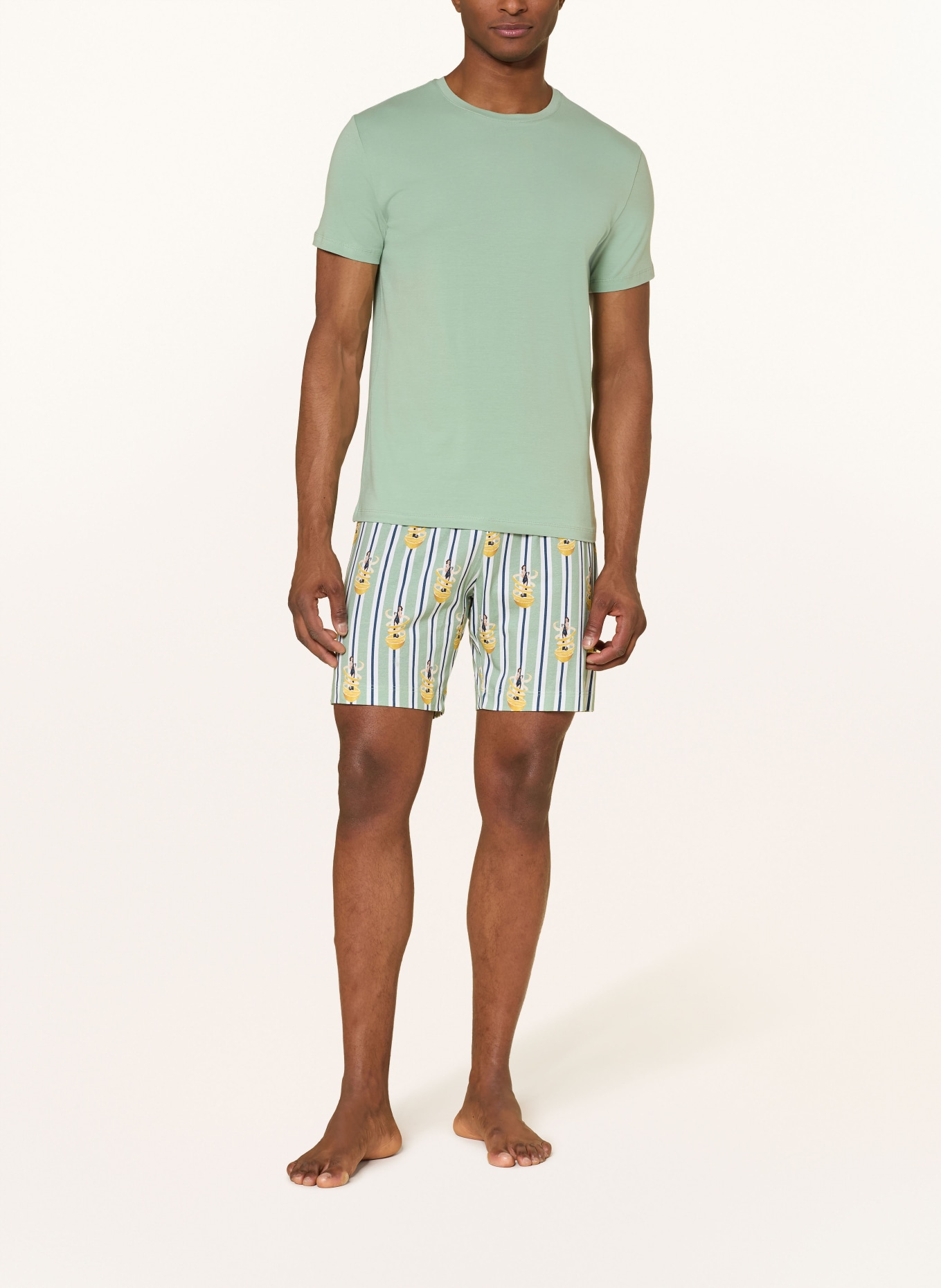 mey Schlafshirt Serie RELAX: HELLGRÜN