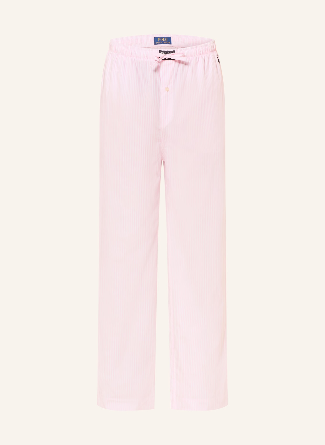 POLO RALPH LAUREN Pajama pants: PINK / WHITE