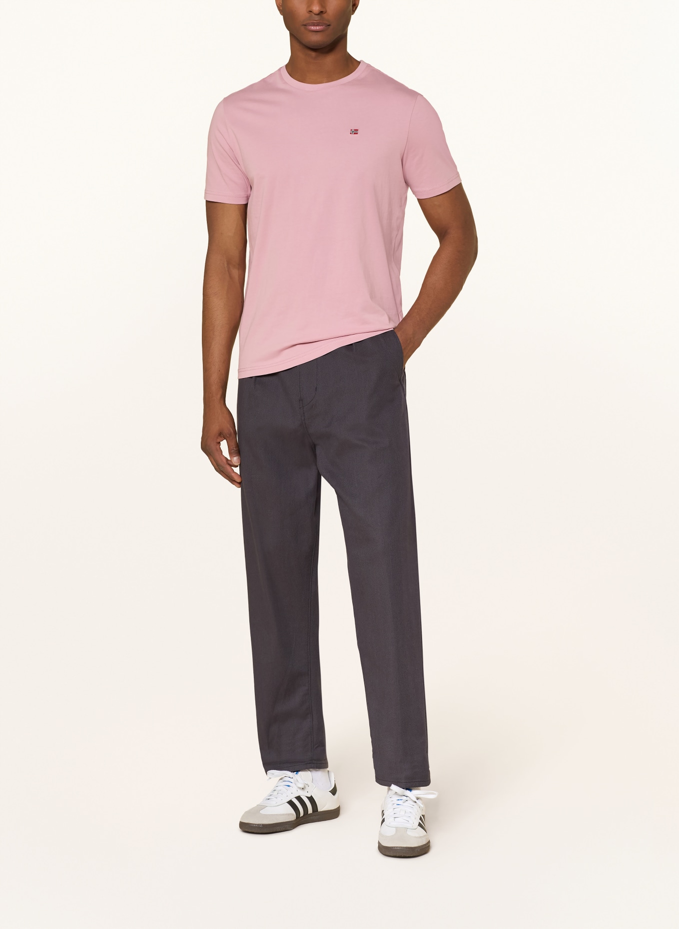 NAPAPIJRI T-Shirt SALIS: ROSA / ROT / SCHWARZ