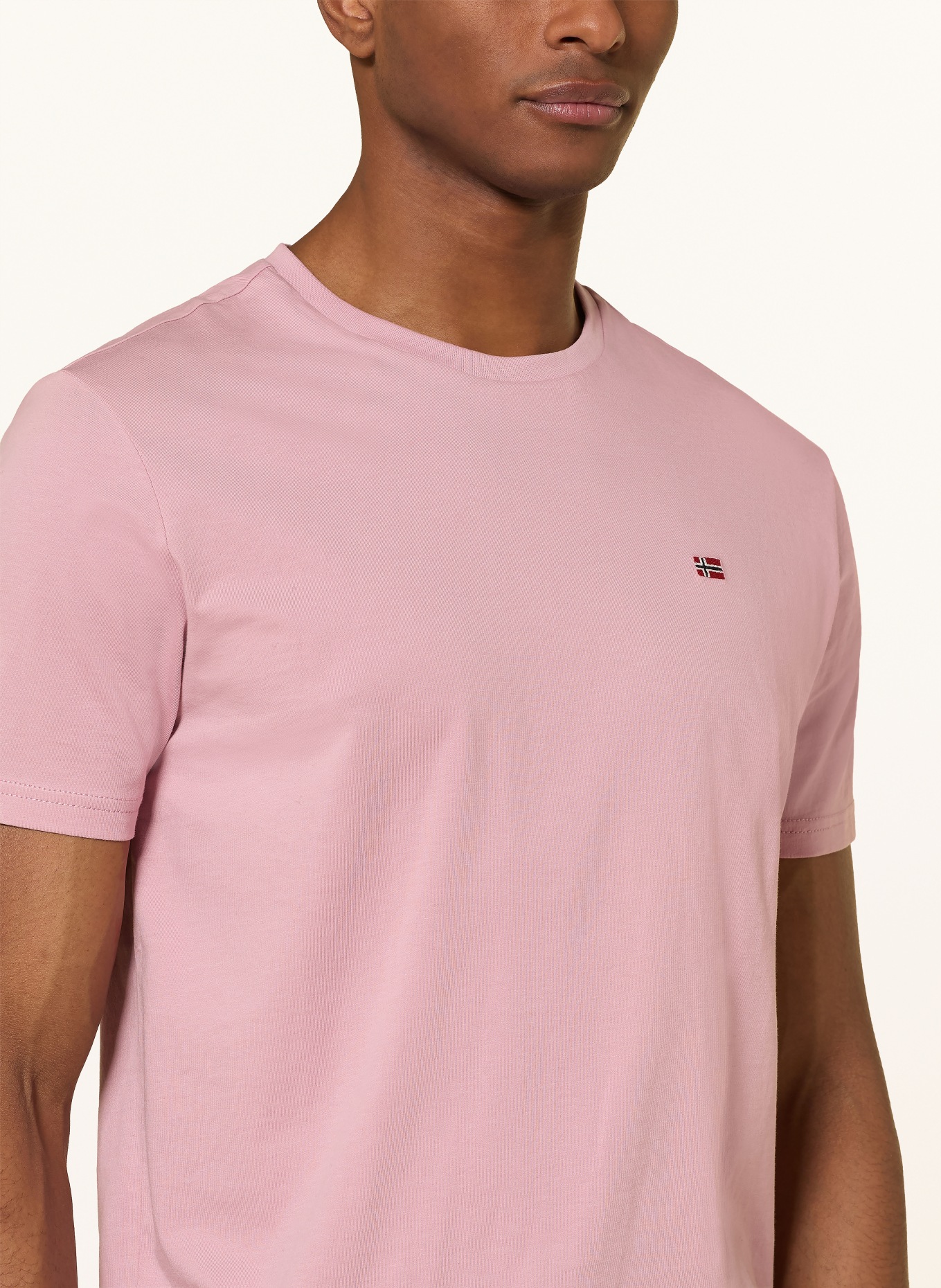 NAPAPIJRI T-Shirt SALIS: ROSA / ROT / SCHWARZ