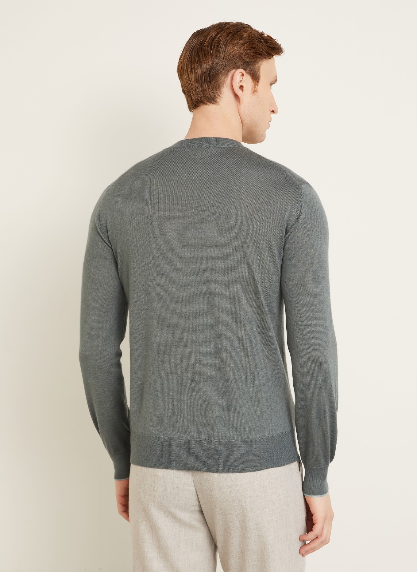 FIORONI Cashmere-Pullover mit Seide: GRÜN