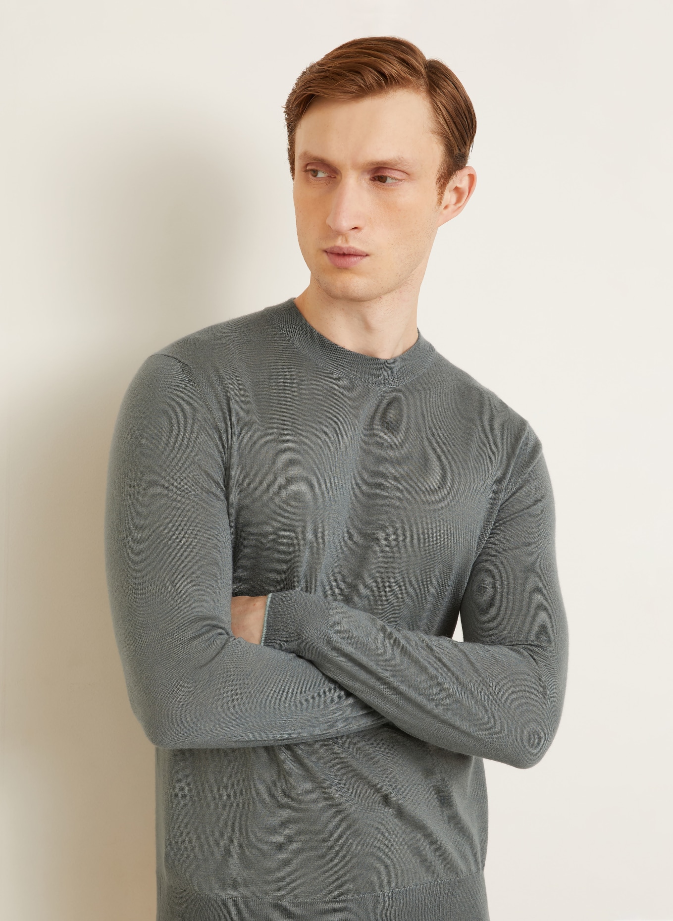 FIORONI Cashmere-Pullover mit Seide: GRÜN