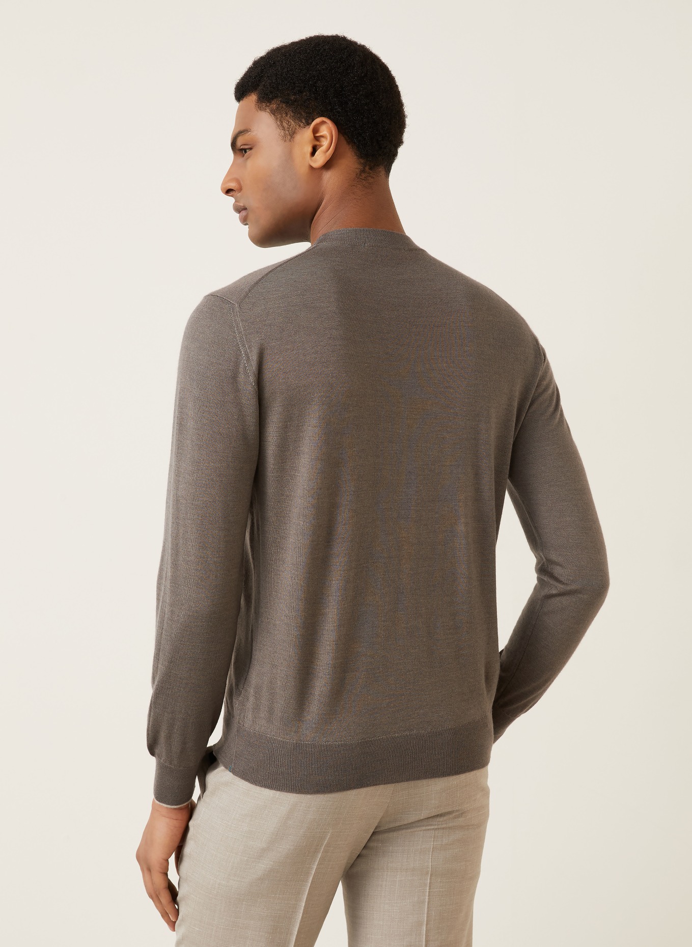 FIORONI Cashmere-Pullover mit Seide: BRAUN