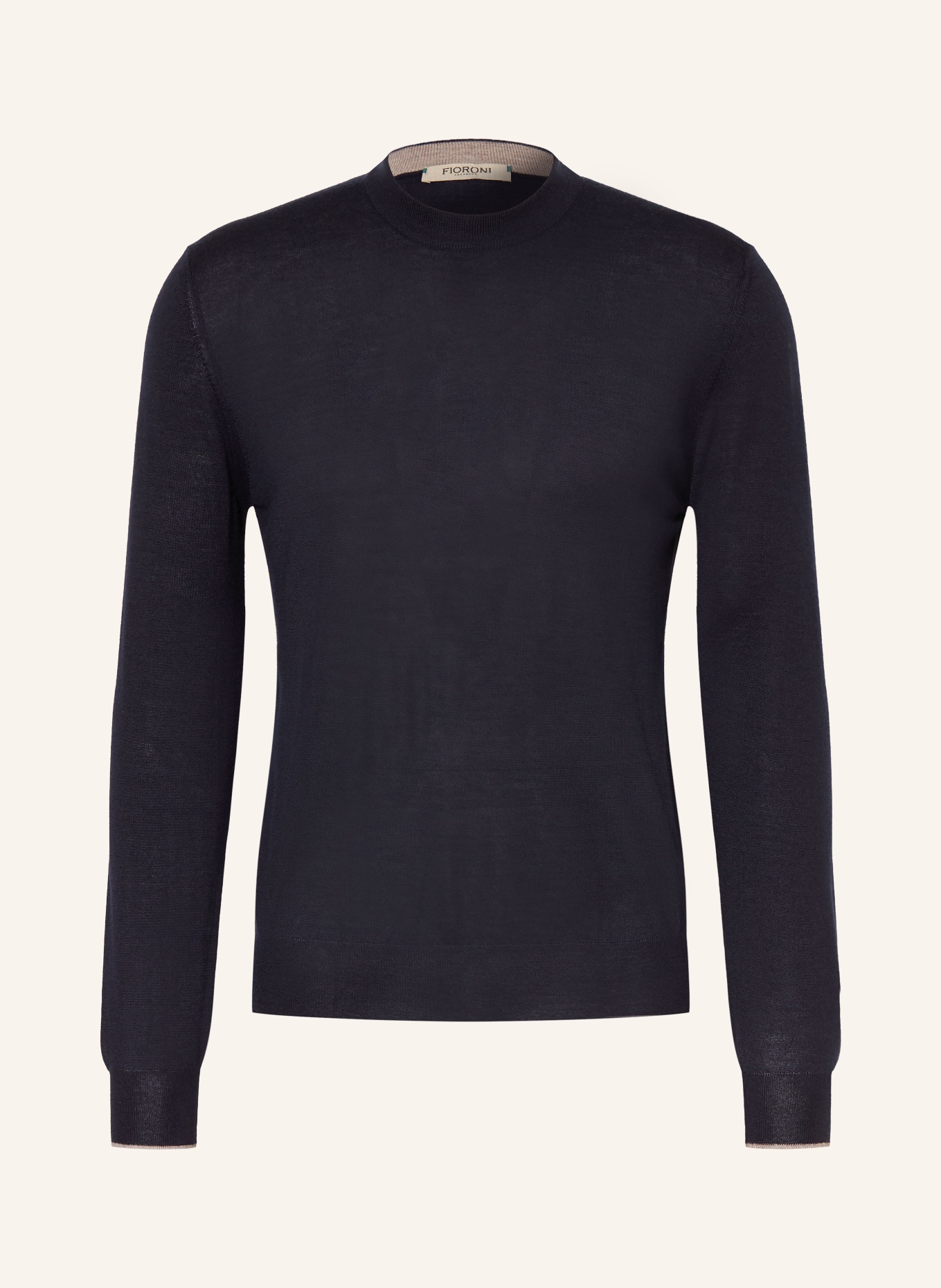 FIORONI Cashmere-Pullover mit Seide: DUNKELBLAU