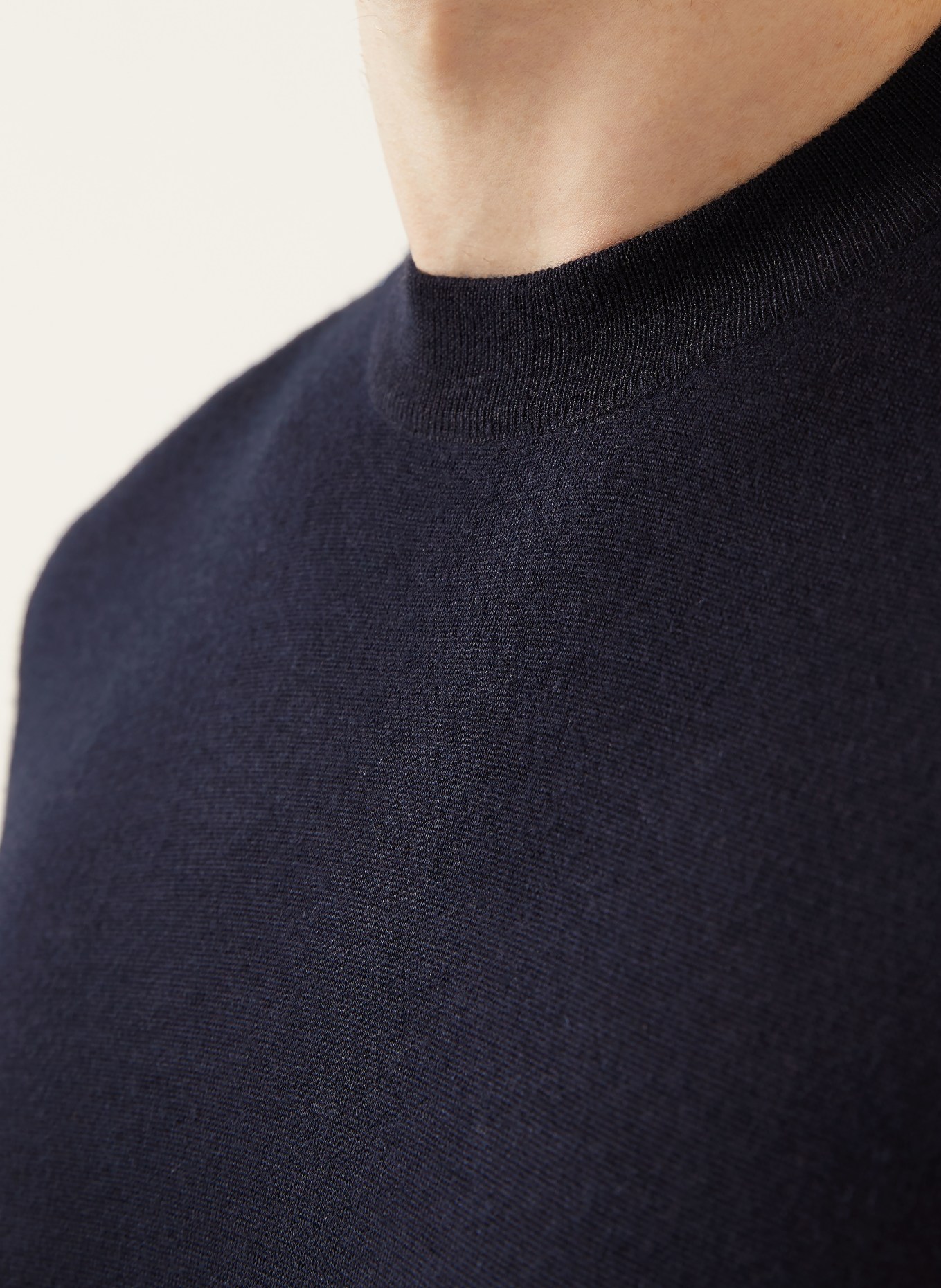 FIORONI Cashmere-Pullover mit Seide: DUNKELBLAU