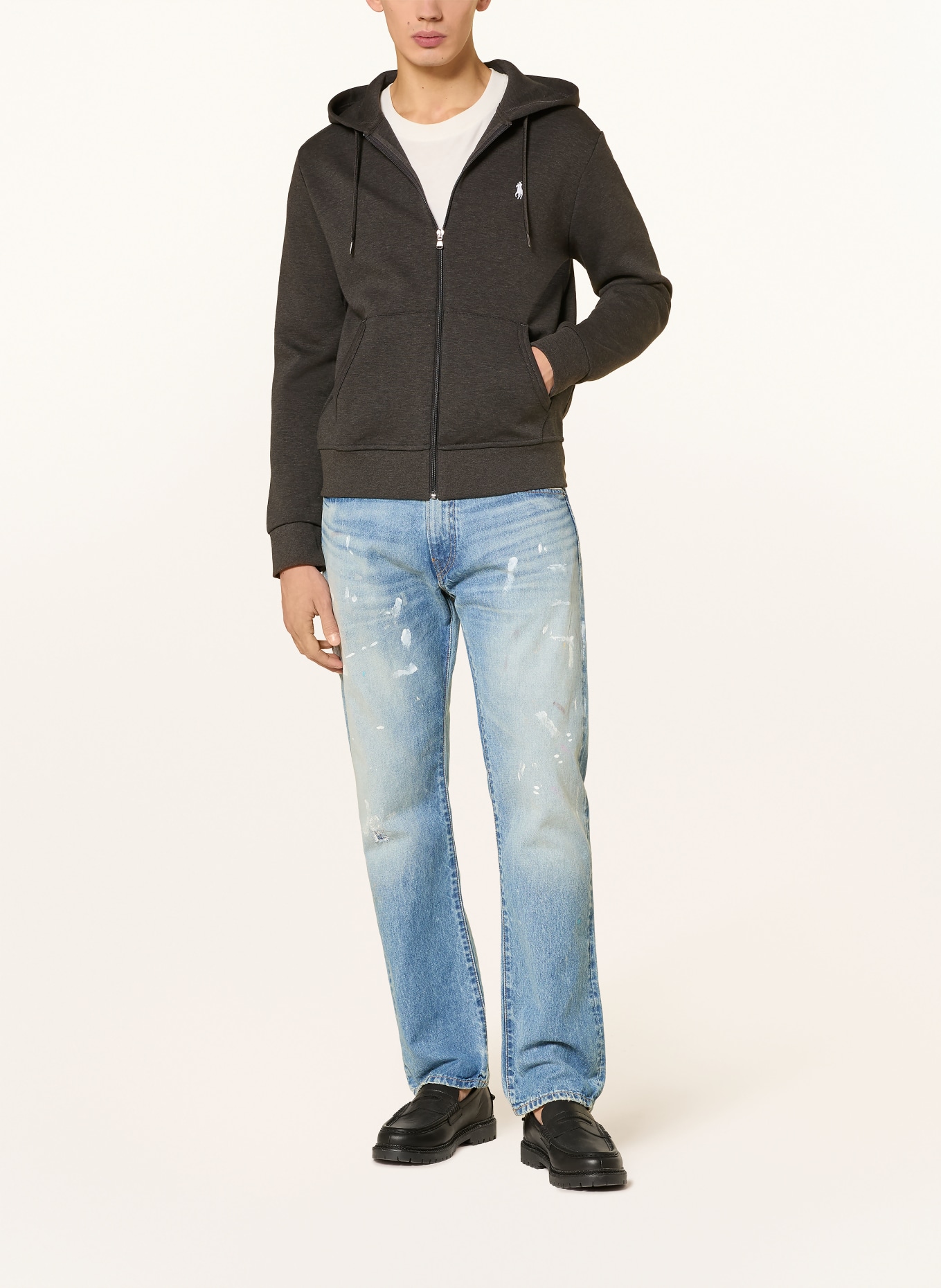 POLO RALPH LAUREN Sweatjacke: DUNKELGRAU