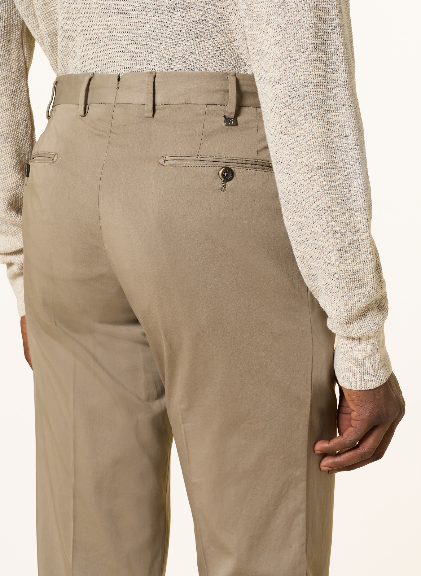 PT TORINO Chino kalhoty Slim Fit: ČERNOŠEDÁ