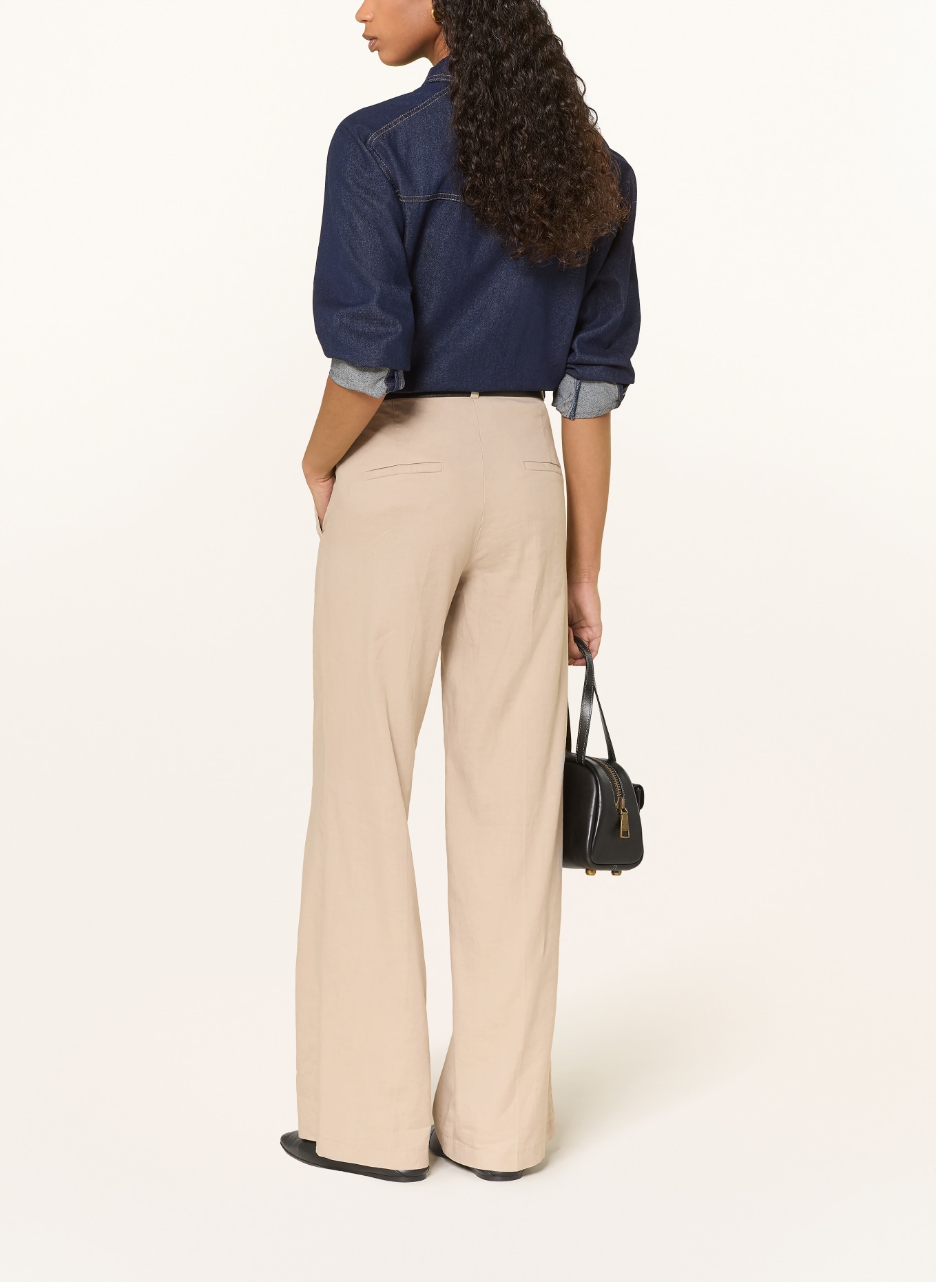 CAMBIO Marlenehose MIRA mit Leinen: BEIGE