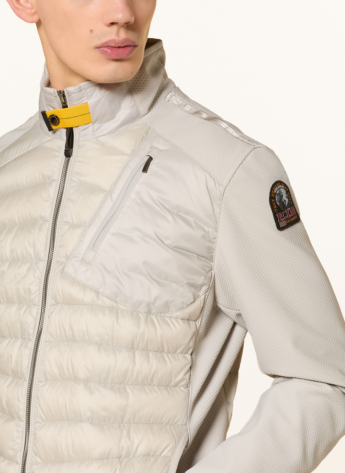 PARAJUMPERS Donsjack JAYDEN in materiaalmix: CRÈME