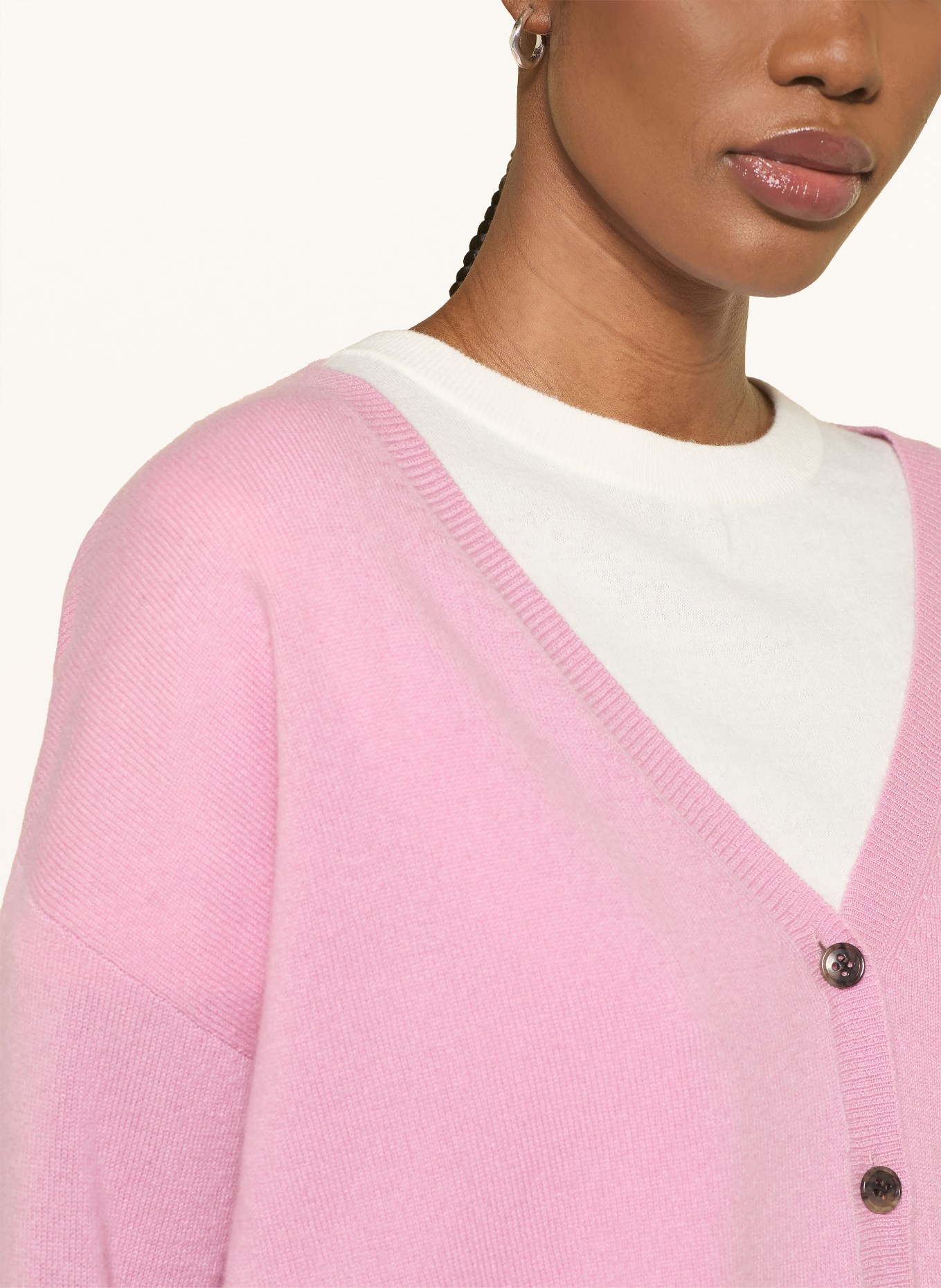 LISA YANG Strickjacke ABBY aus Cashmere: ROSA