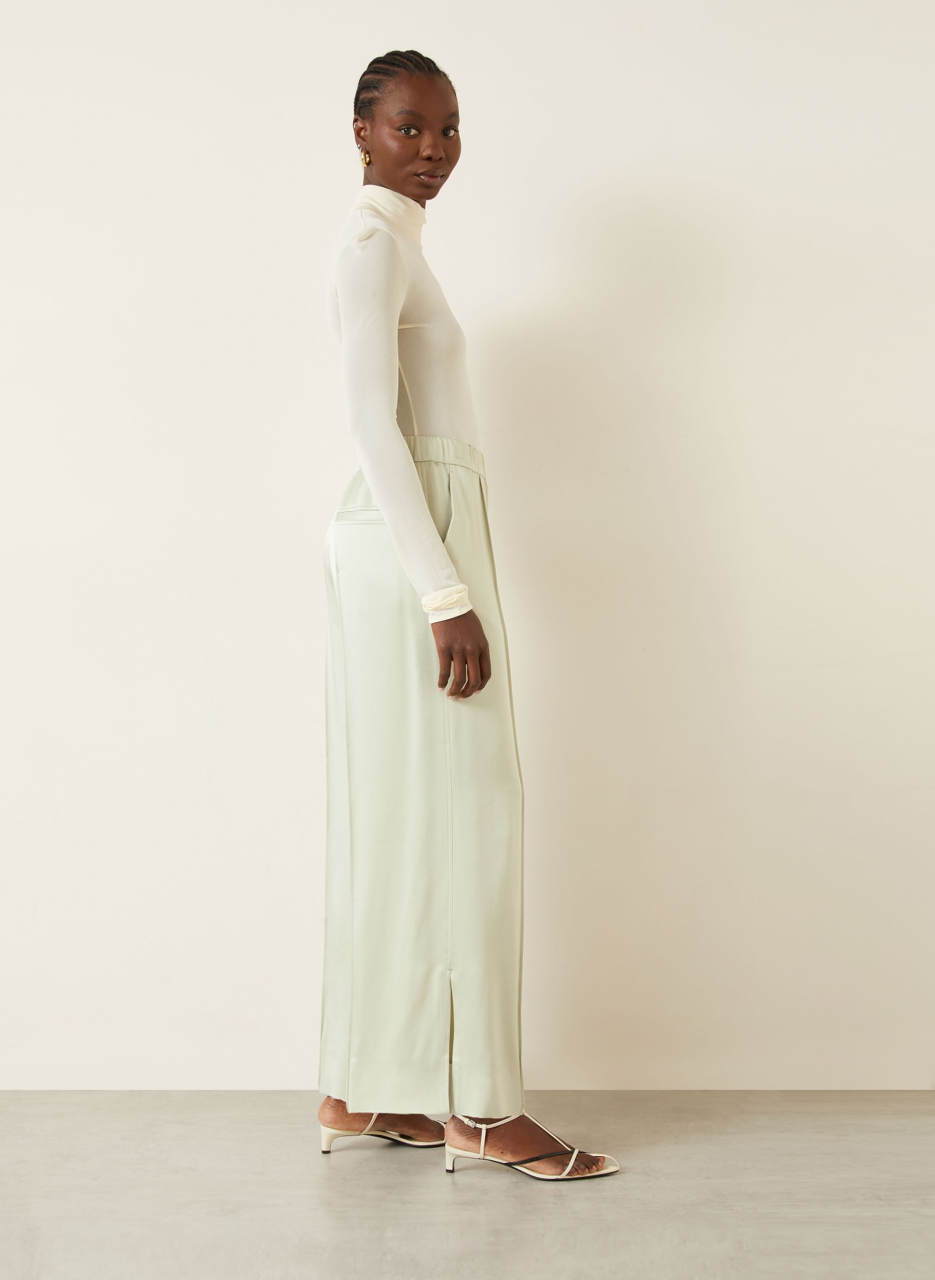 JIL SANDER Hose: HELLGRÜN