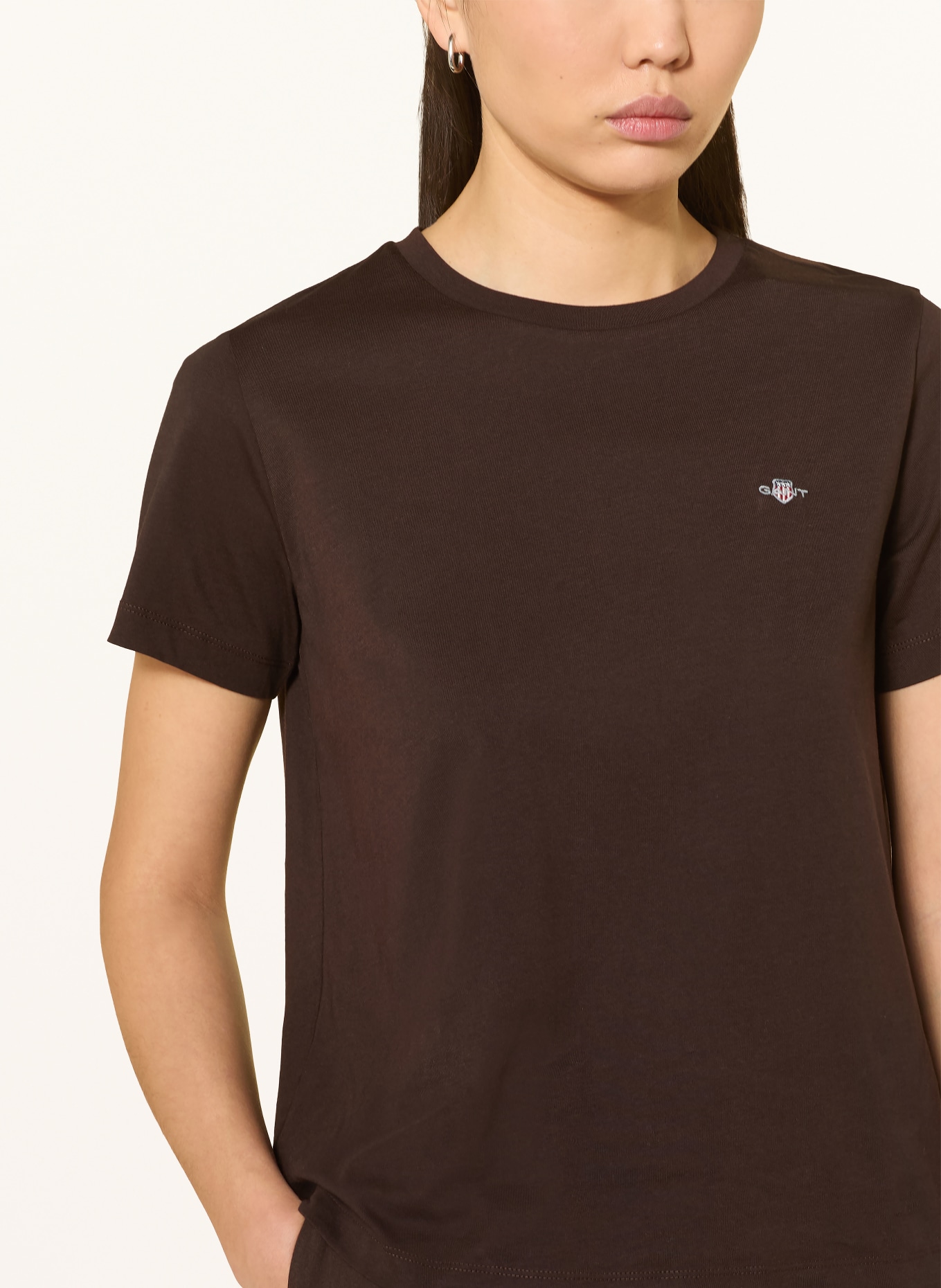 GANT T-Shirt: DUNKELBRAUN