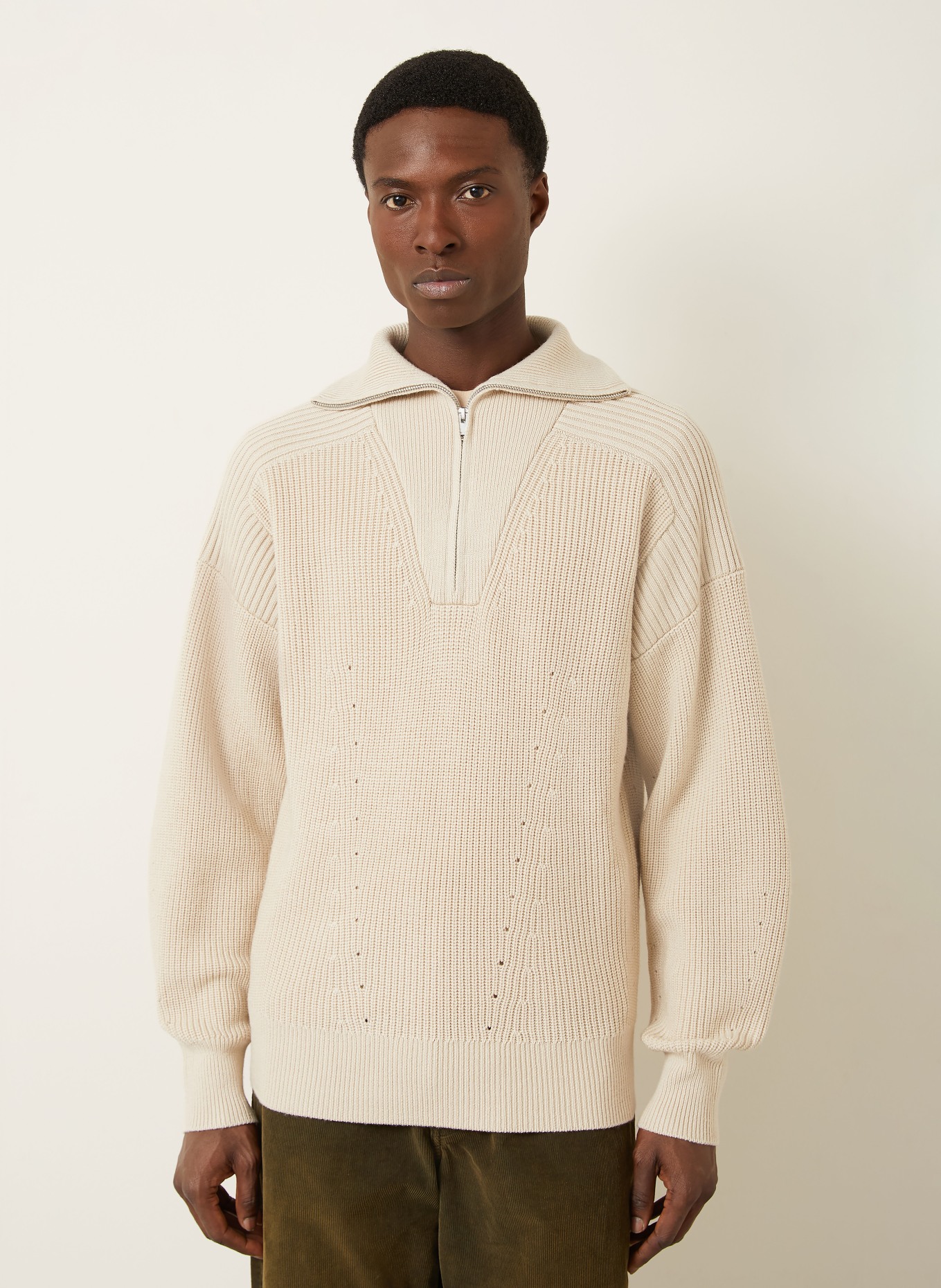 ISABEL MARANT Sweter typu troyer BENNY: ECRU