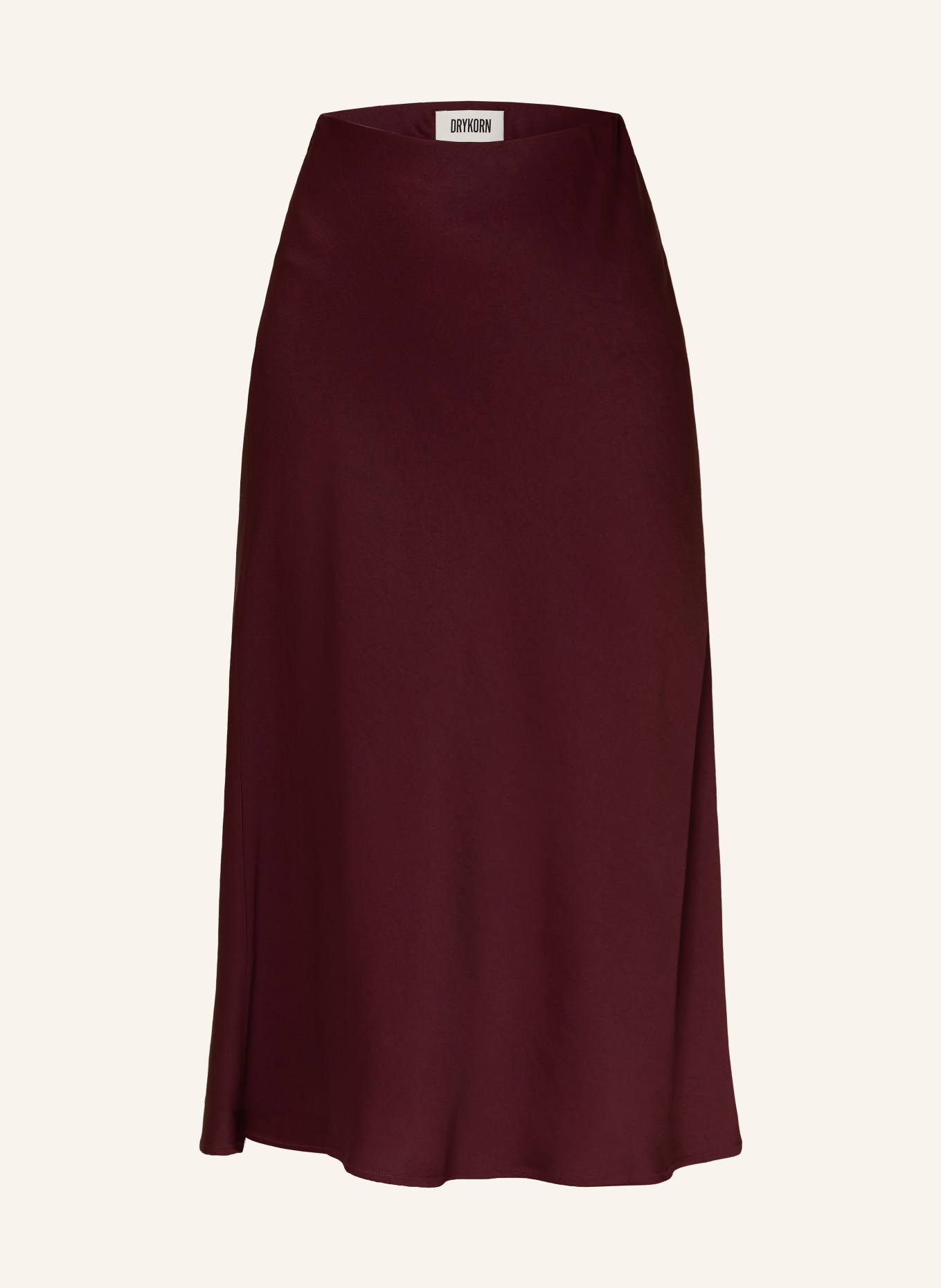 DRYKORN Saténová sukně URA: TMAVĚ ČERVENÁ