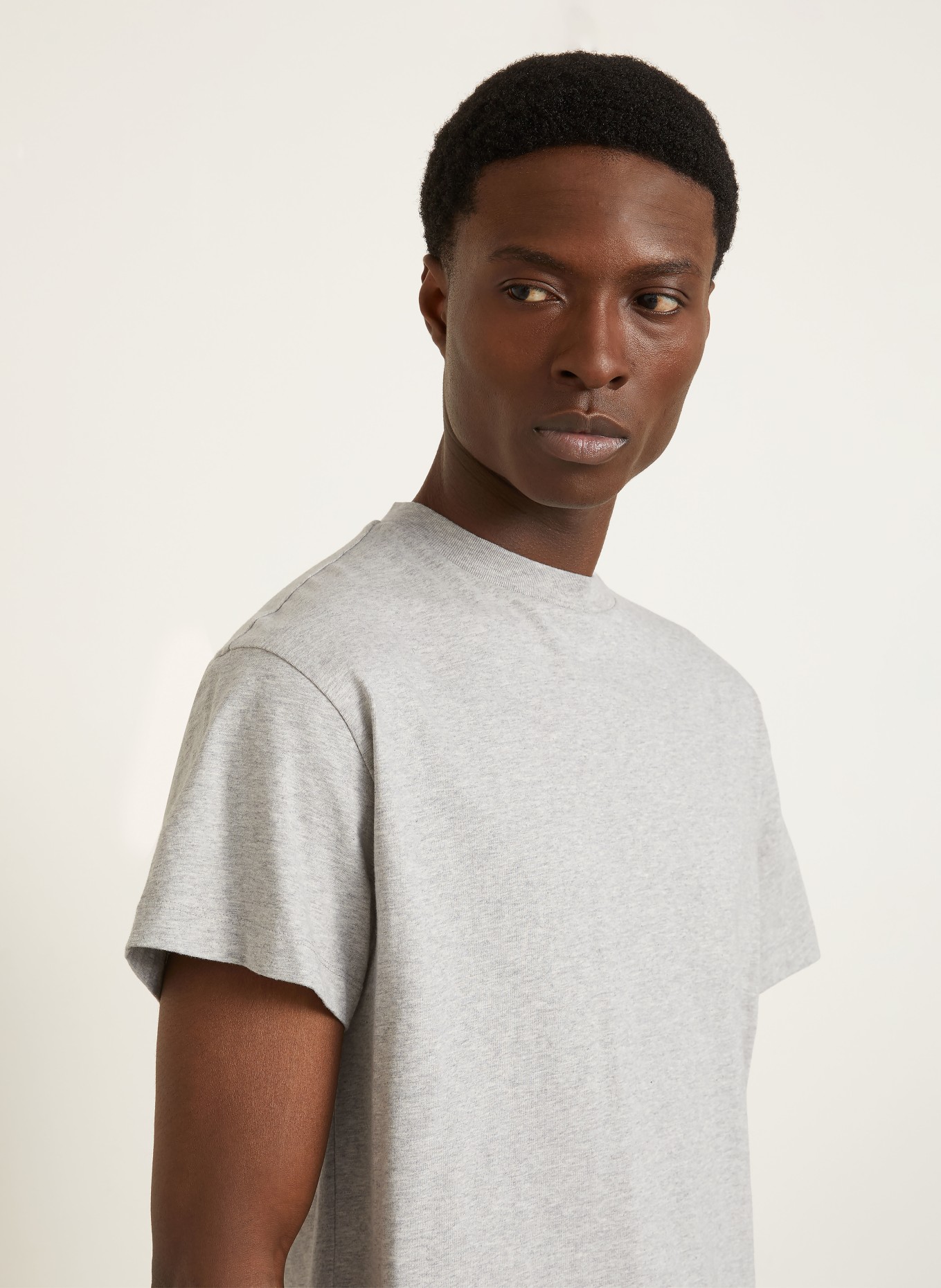 JIL SANDER 3er-Pack T-Shirts: SCHWARZ / HELLGRAU / WEISS