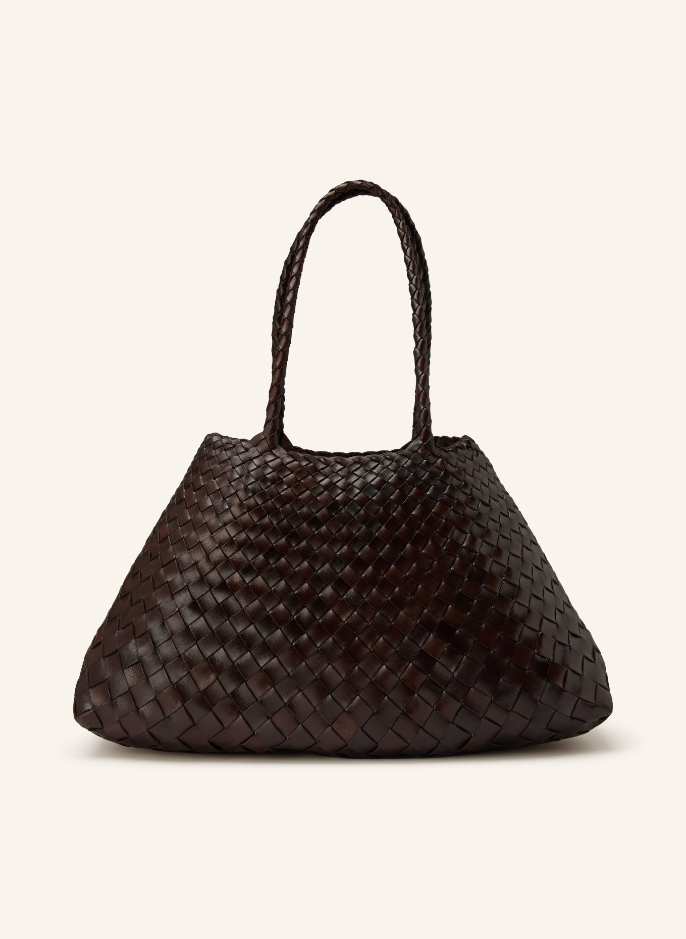 DRAGON DIFFUSION Shopper SANTA CROCE BIG: TMAVĚ HNĚDÁ