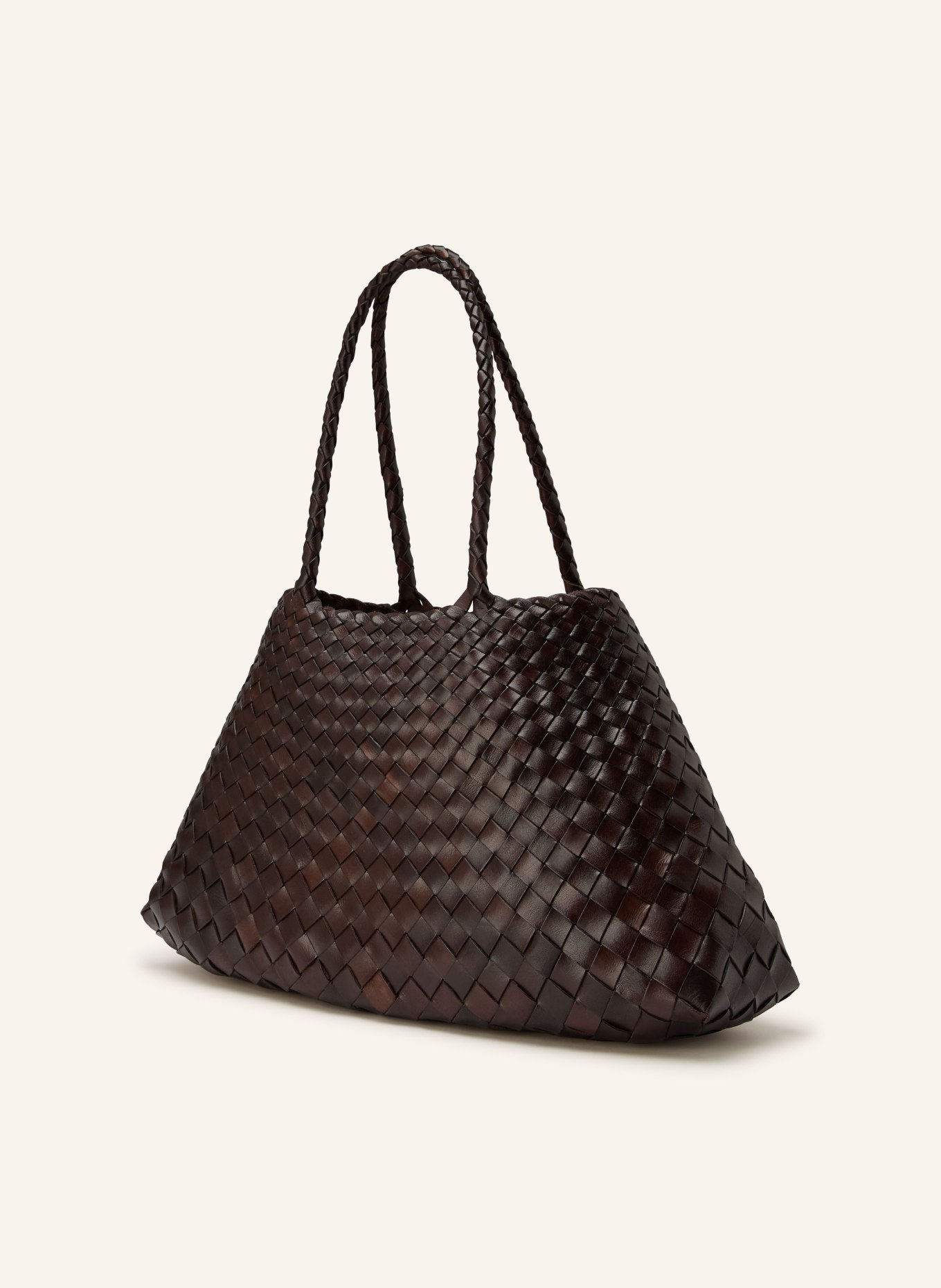 DRAGON DIFFUSION Shopper SANTA CROCE BIG: TMAVĚ HNĚDÁ