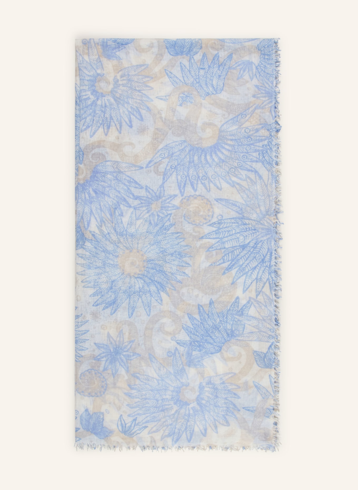 HEMISPHERE Schal INKE: HELLBLAU / BEIGE / CREME