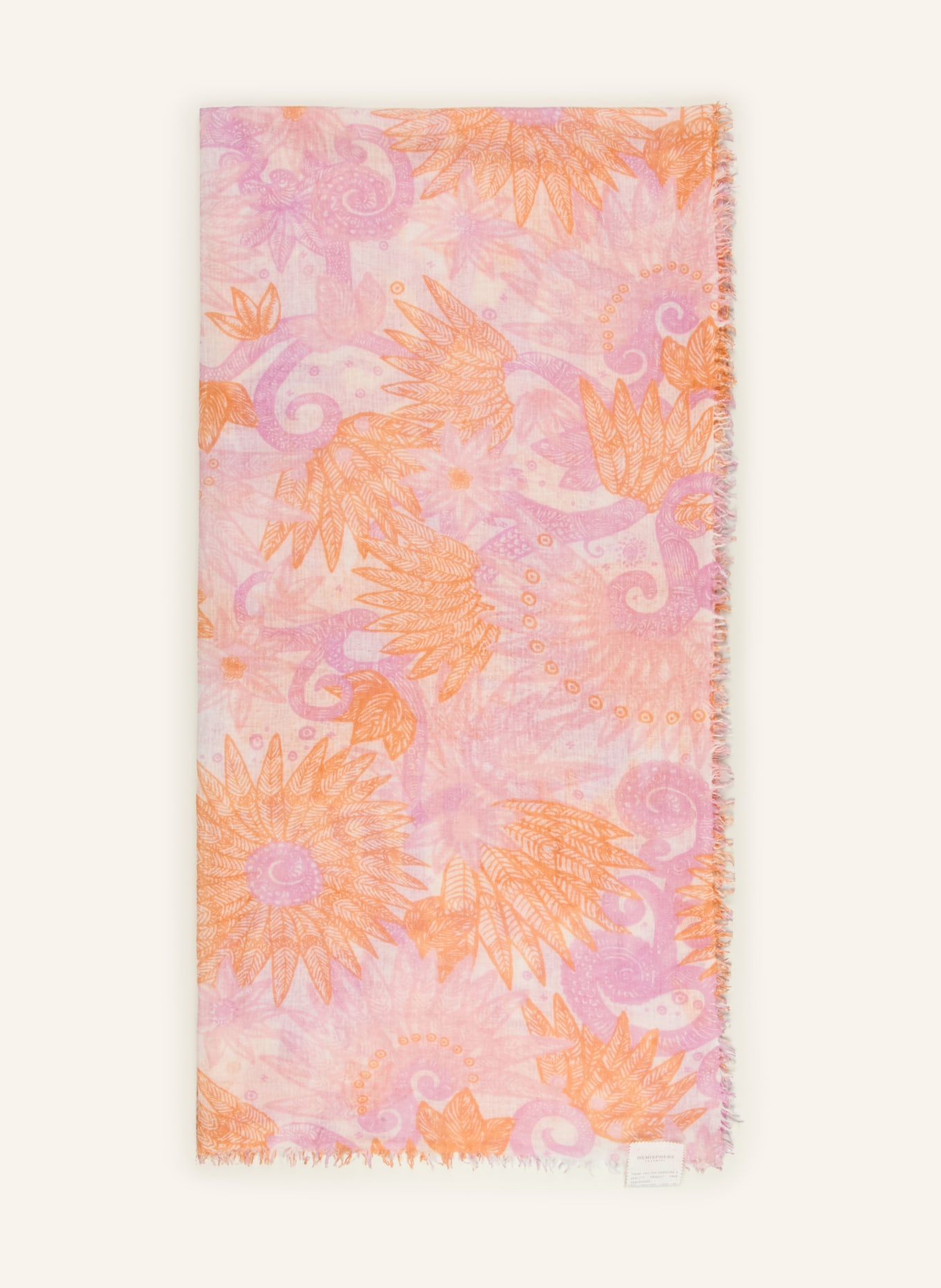 HEMISPHERE Scarf INKE: ORANGE / DUSKY PINK / LIGHT ORANGE
