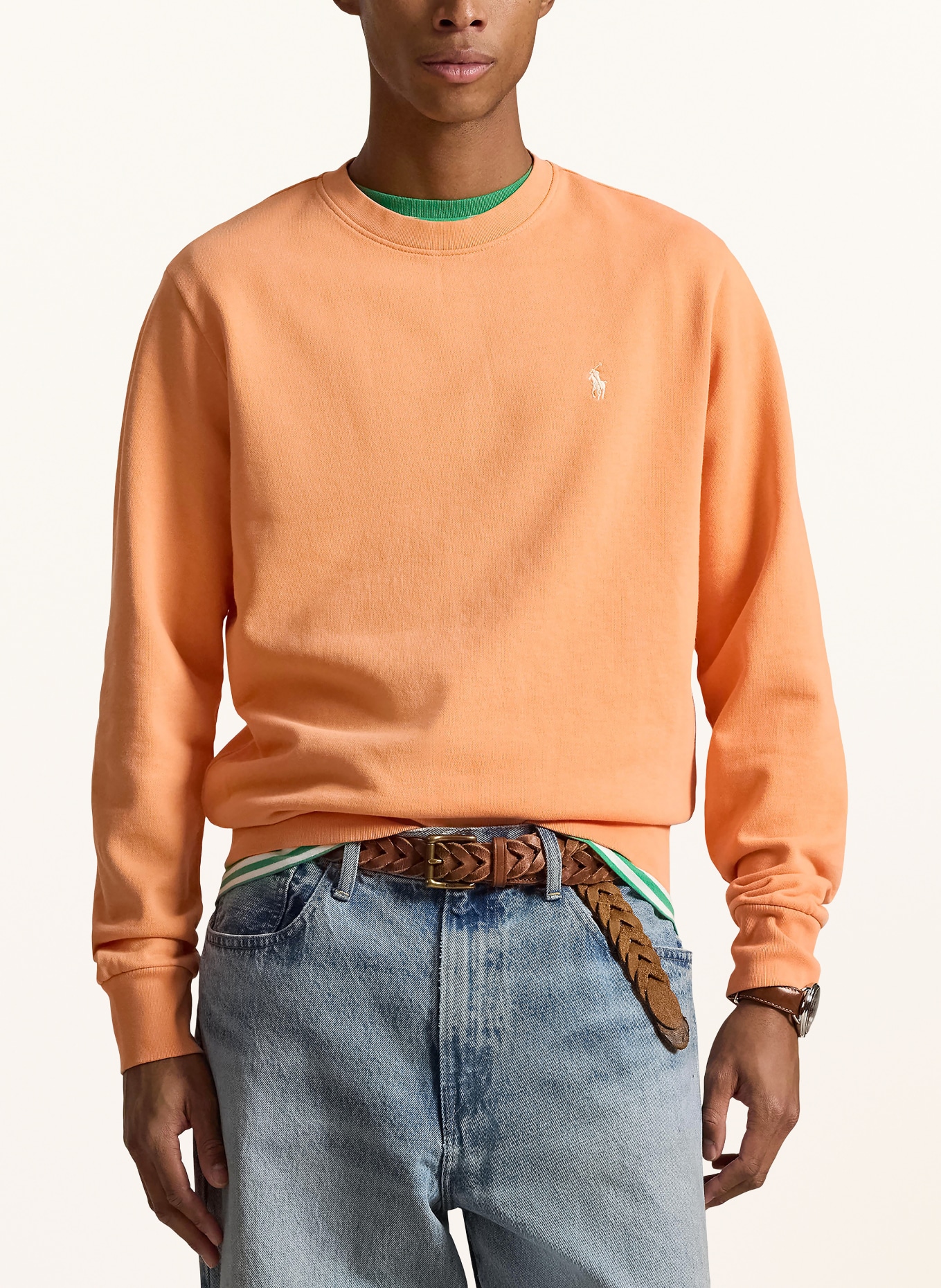 POLO RALPH LAUREN Bluza nierozpinana: JASNOPOMARAŃCZOWY / BIAŁY