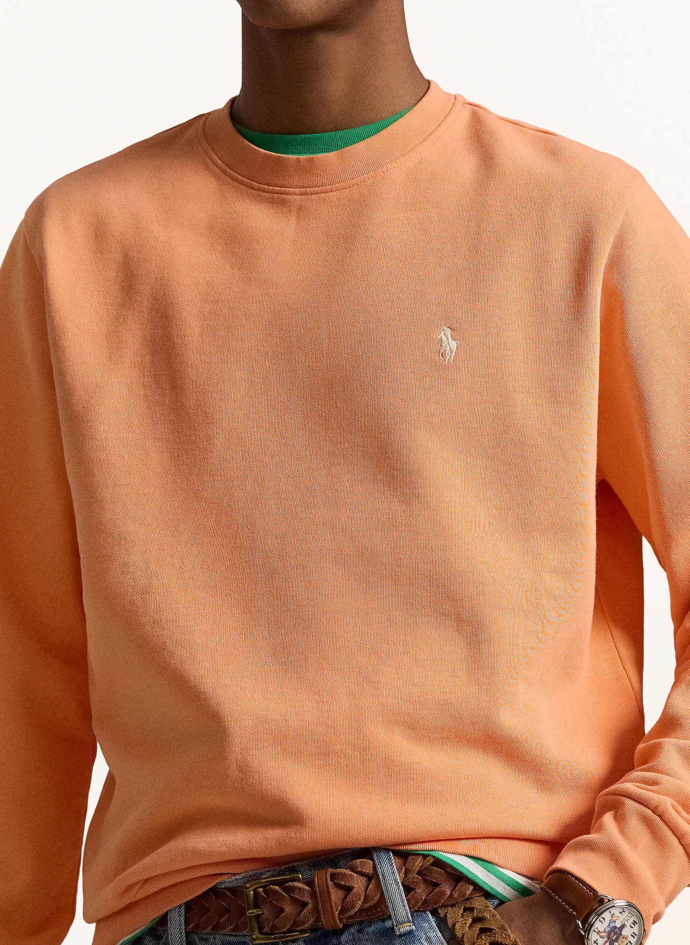 POLO RALPH LAUREN Bluza nierozpinana: JASNOPOMARAŃCZOWY / BIAŁY