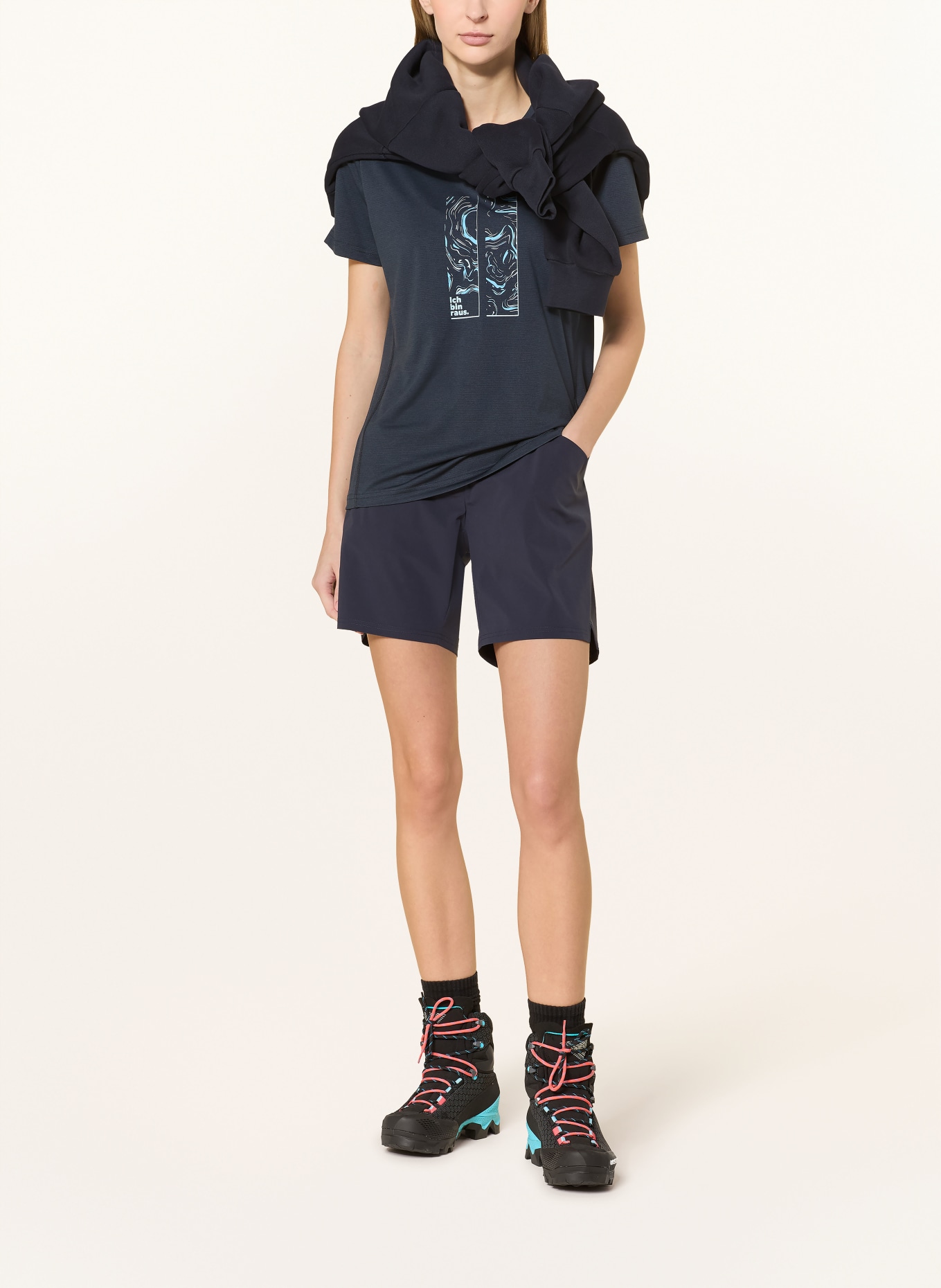 Schöffel T-shirt SULTEN: BLEU FONCÉ