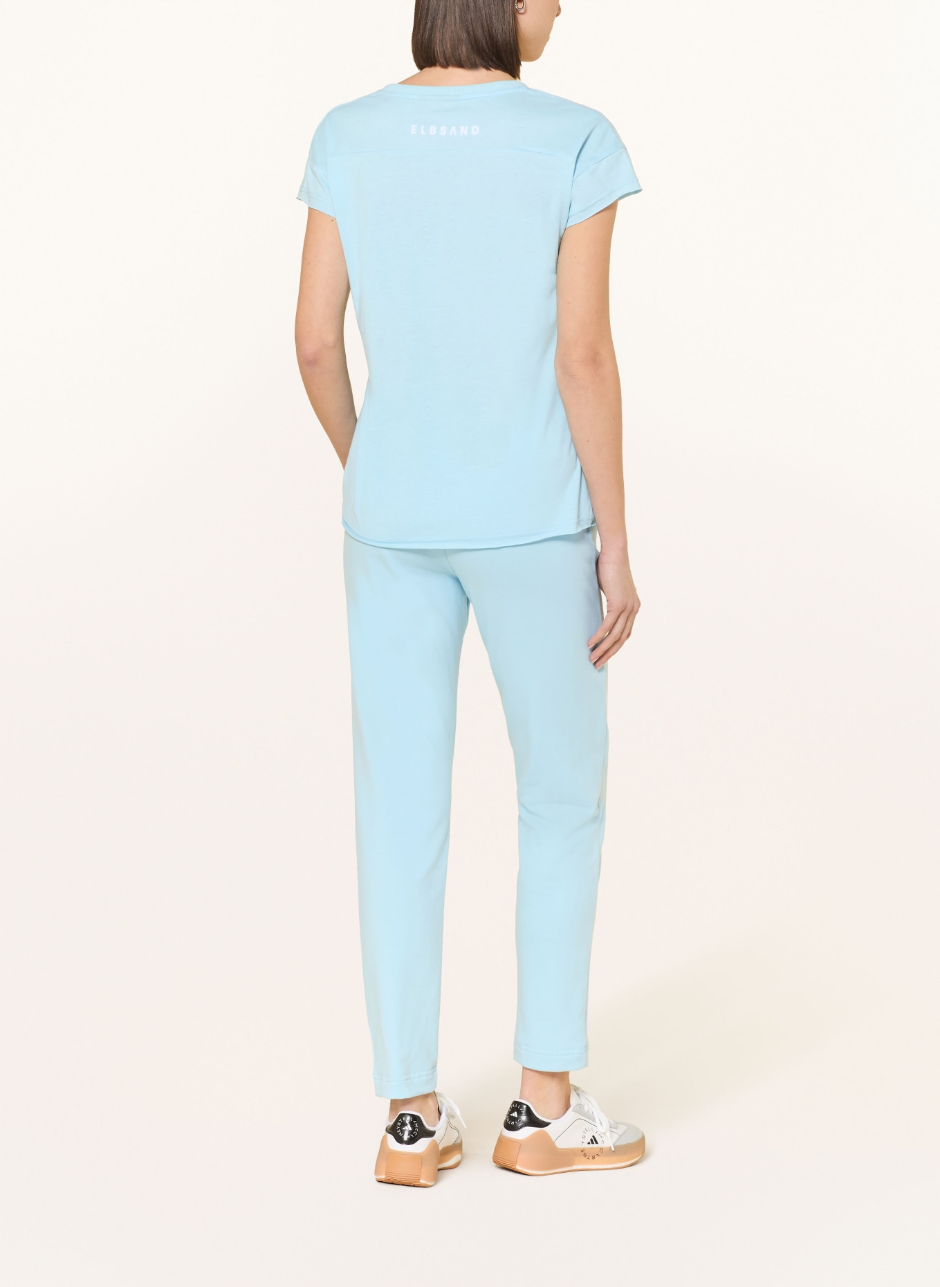 ELBSAND T-shirt RAGNE: LIGHT BLUE / WHITE