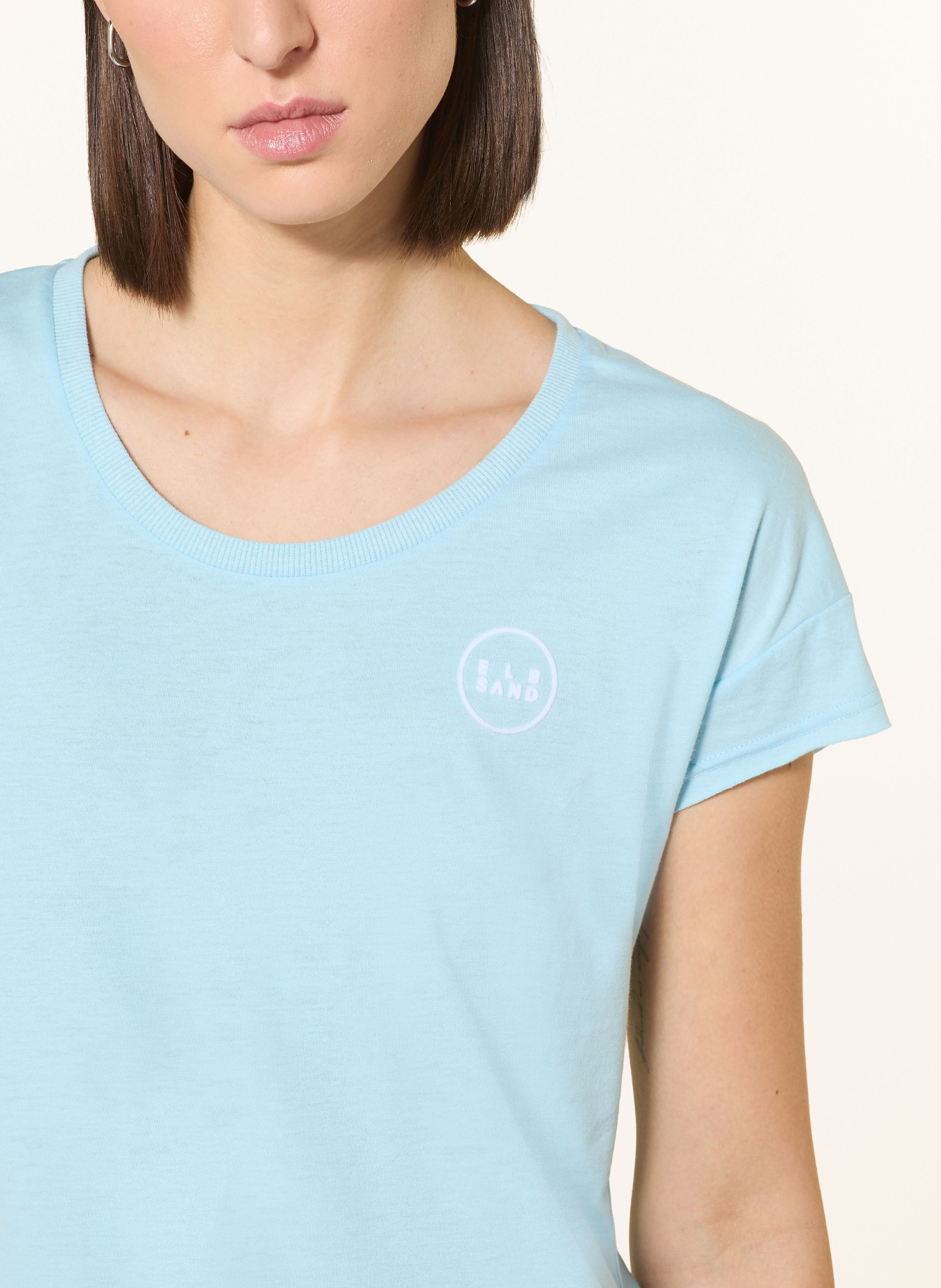 ELBSAND T-shirt RAGNE: LIGHT BLUE / WHITE