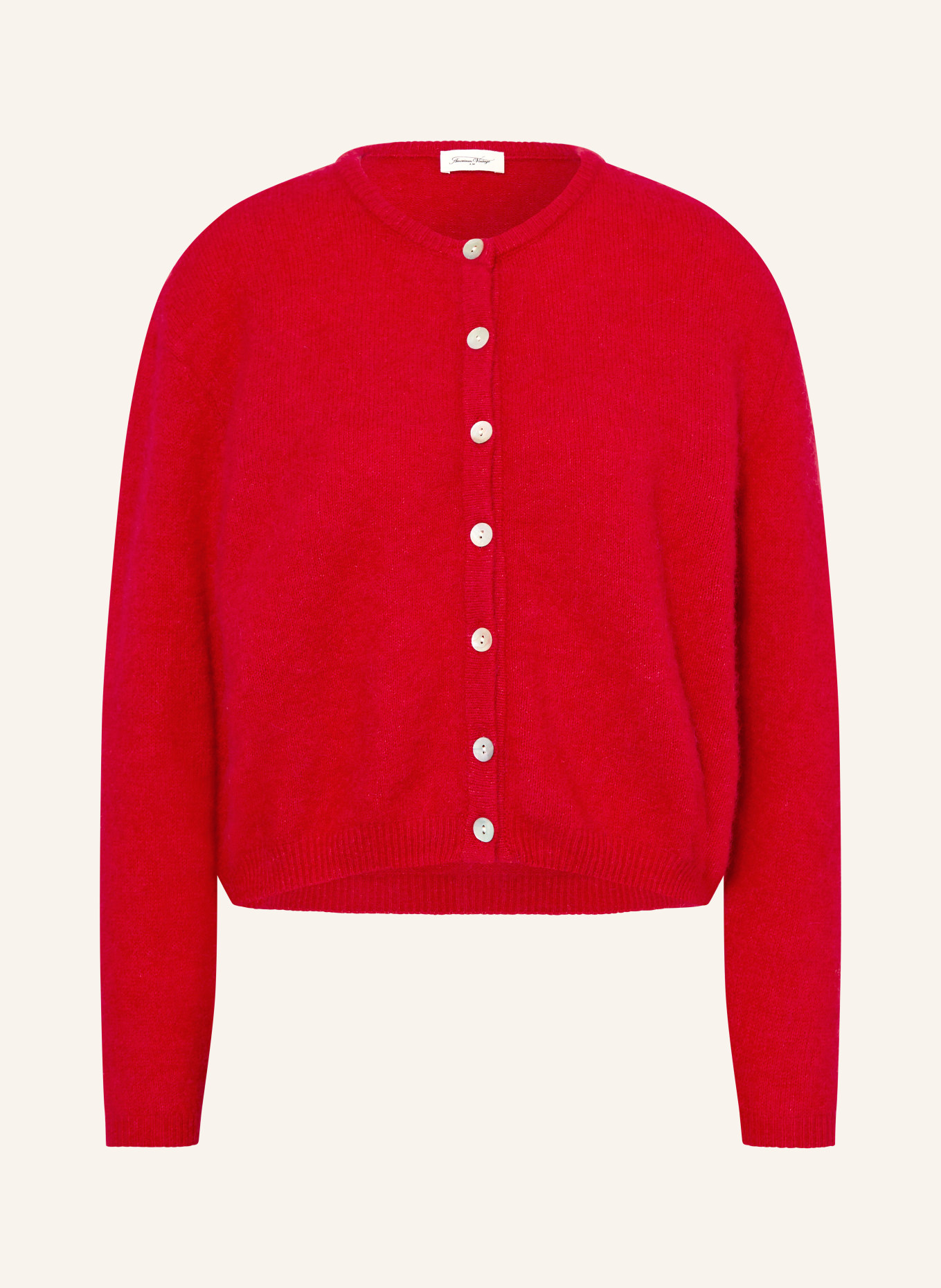 American Vintage Kardigan z dodatkiem alpaki: CZERWONY