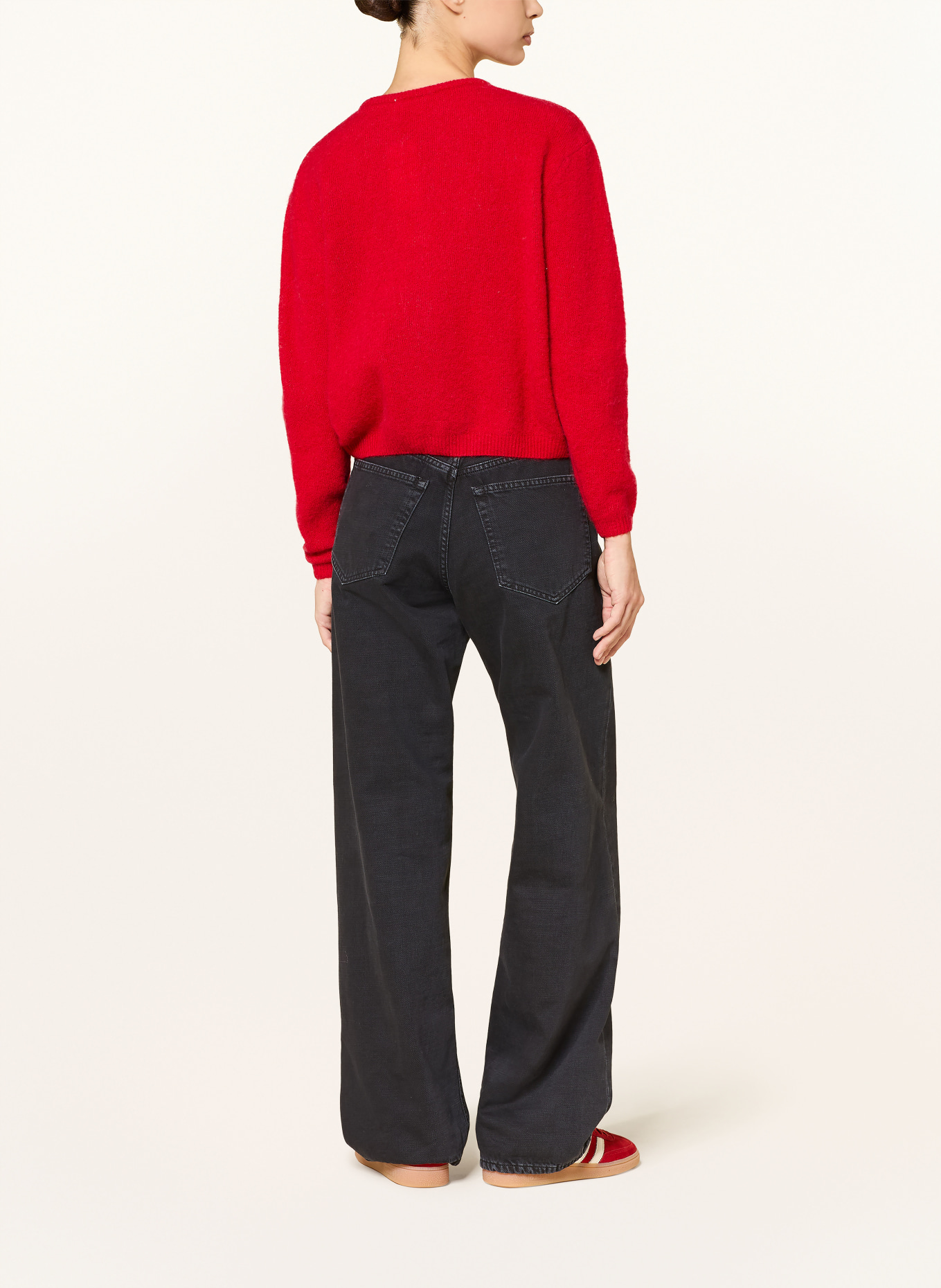 American Vintage Kardigan z dodatkiem alpaki: CZERWONY