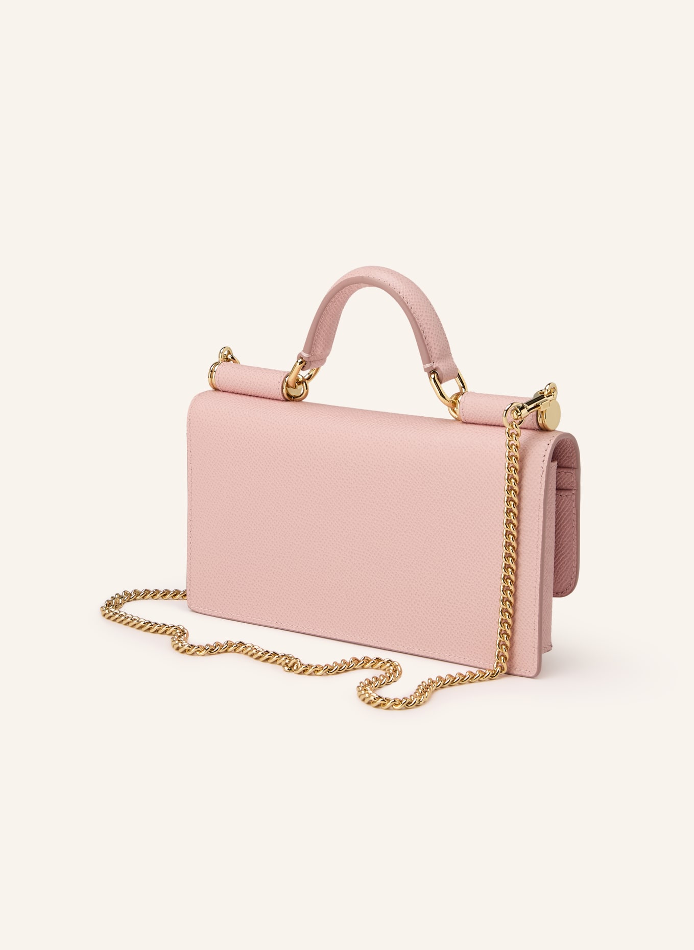 DOLCE & GABBANA Taška přes rameno MISS SICILY MINI: SVĚTLE RŮŽOVÁ / ZLATÁ