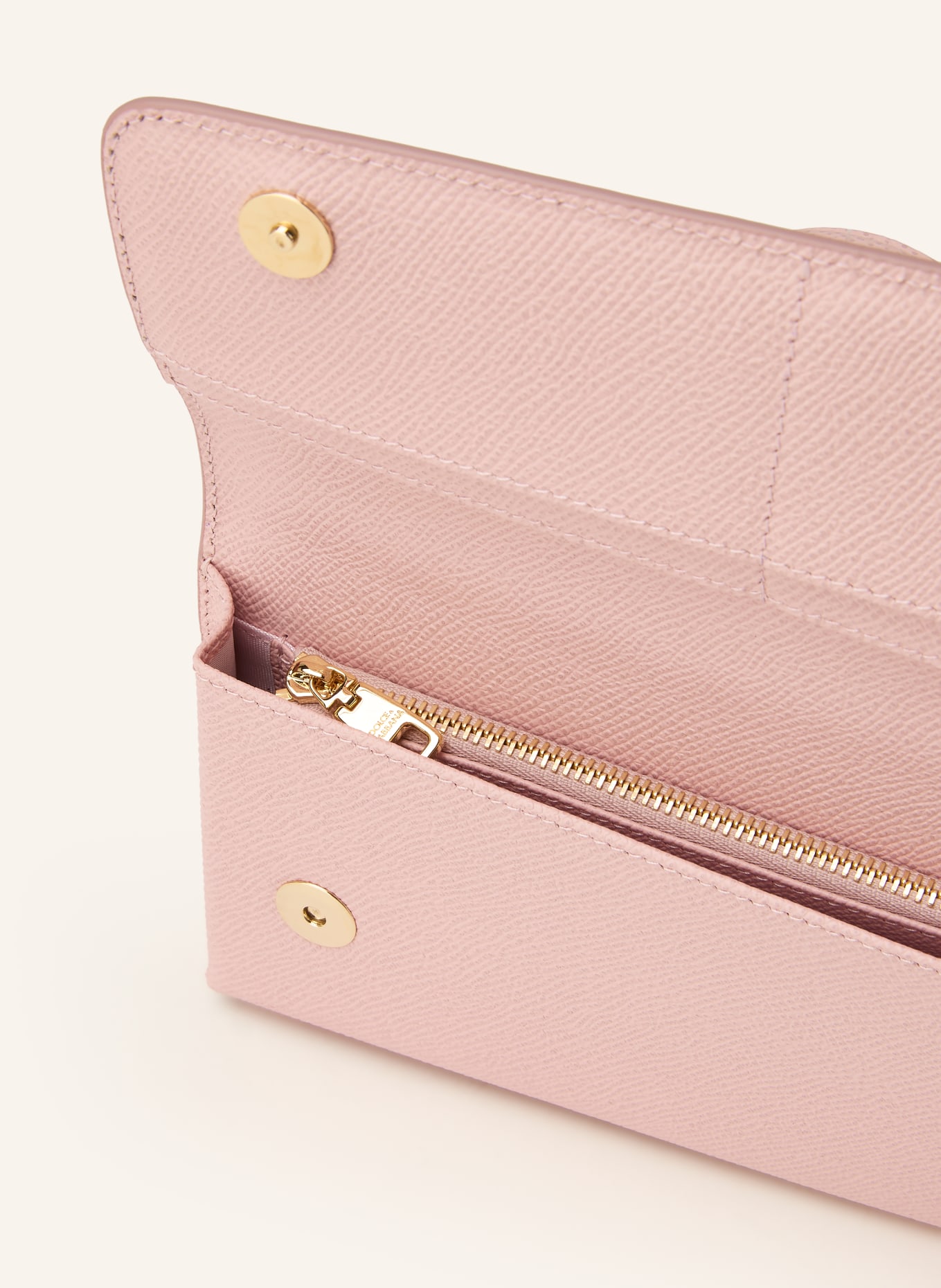 DOLCE & GABBANA Taška přes rameno MISS SICILY MINI: SVĚTLE RŮŽOVÁ / ZLATÁ