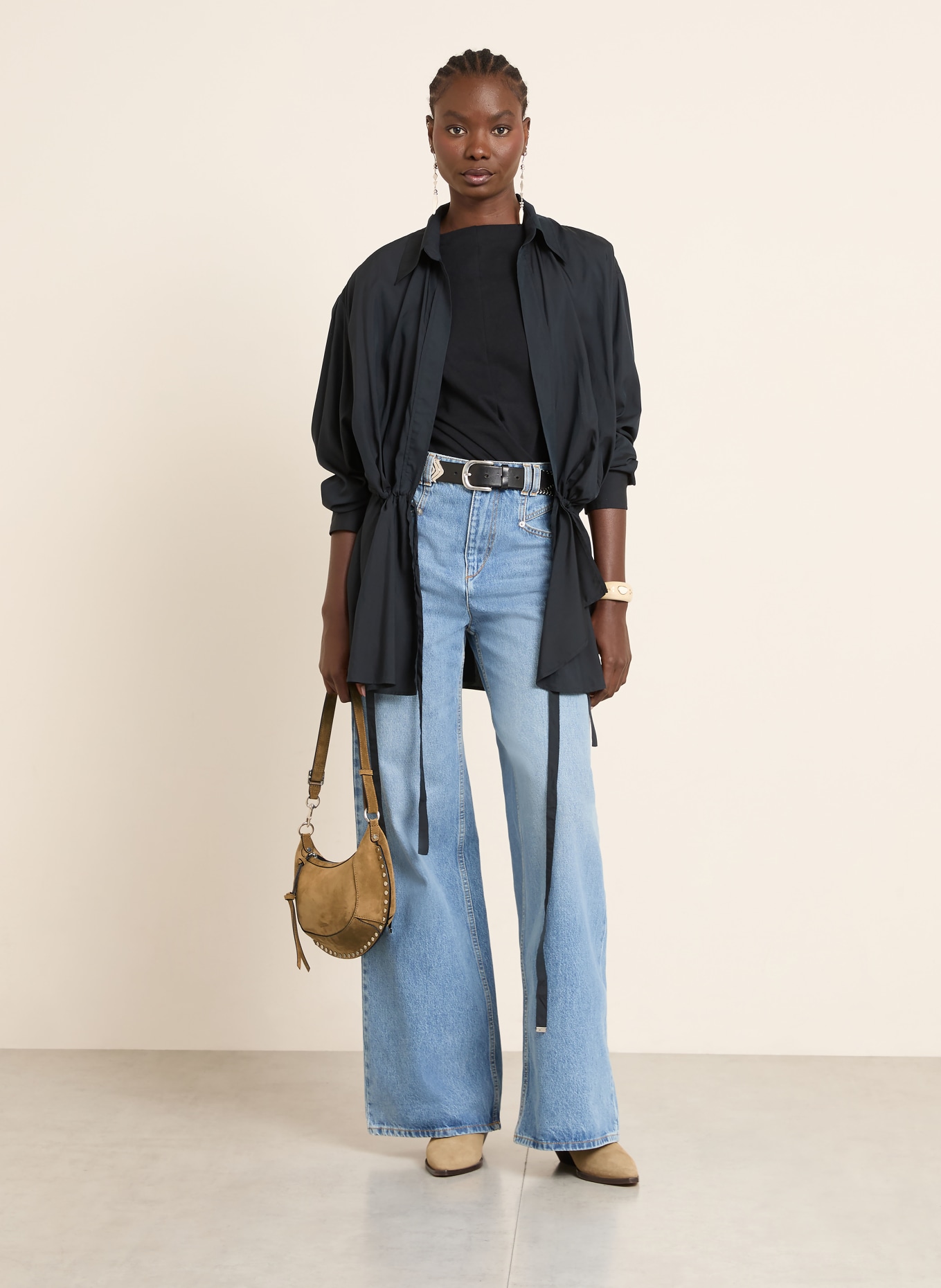 ISABEL MARANT Sac à bandoulière OSKAN MOON: CHAMEAU