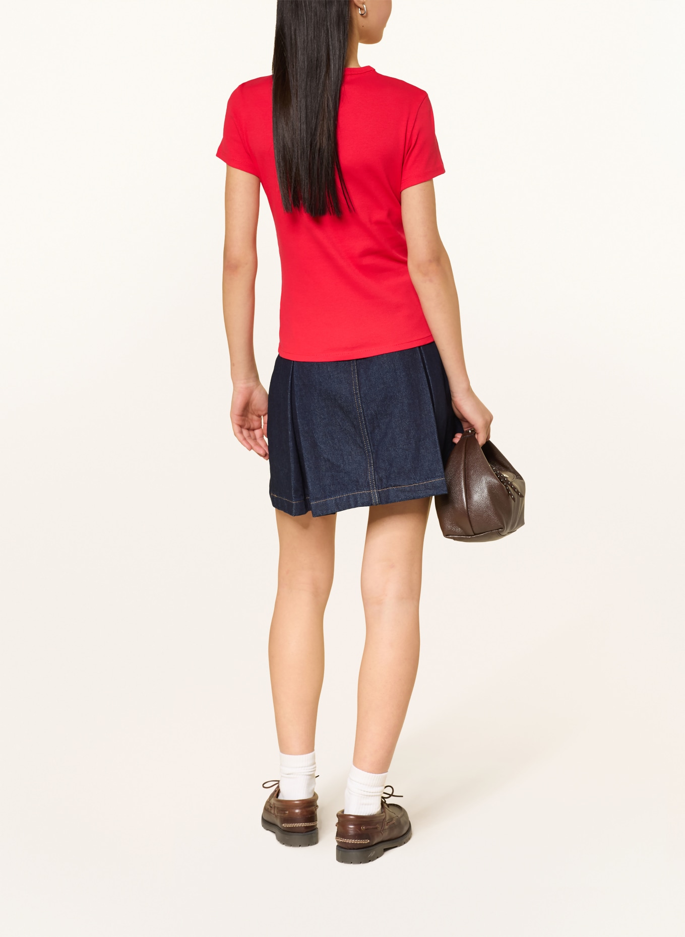 TOMMY JEANS Tričko: ČERVENÁ