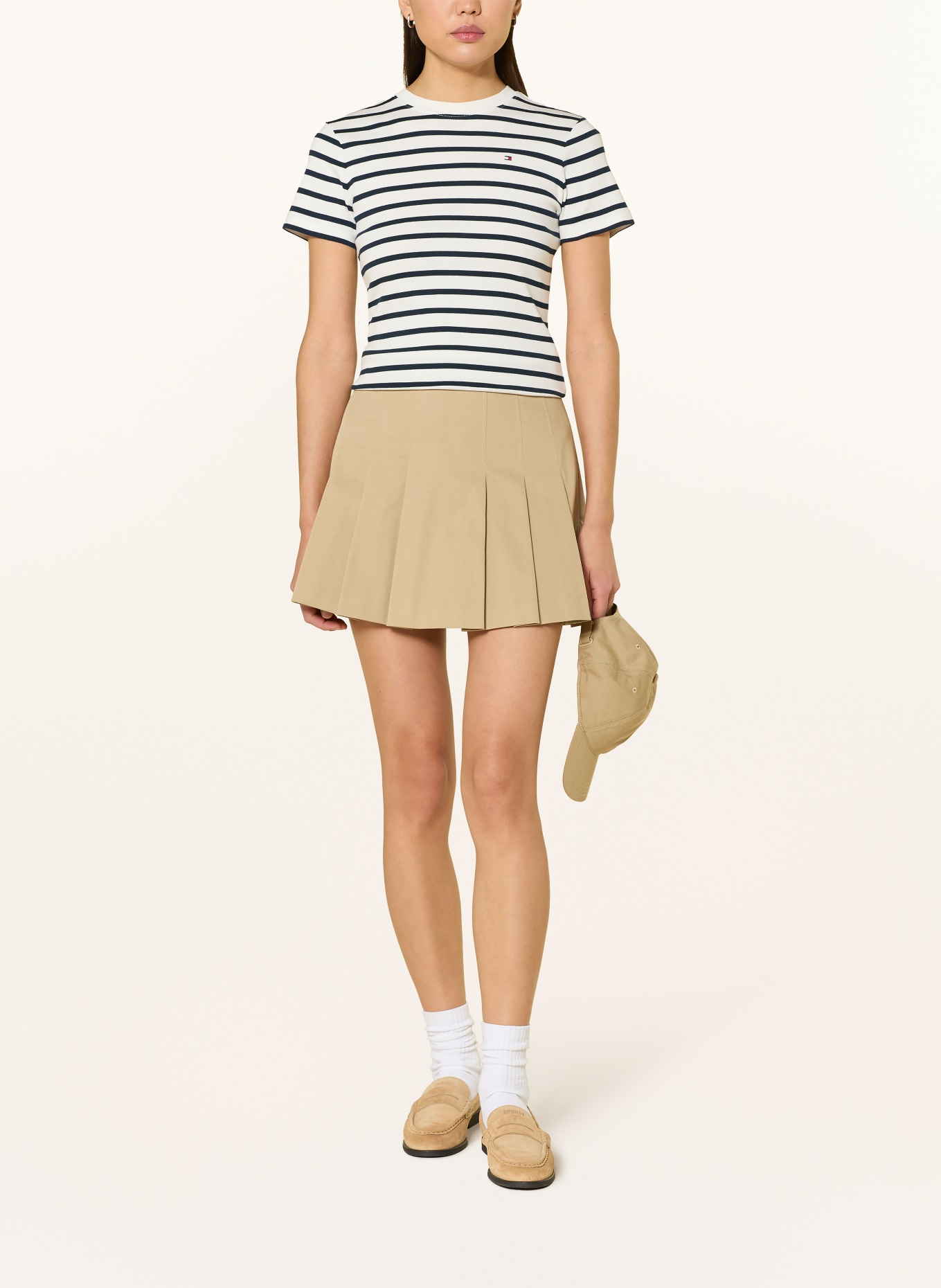 TOMMY HILFIGER T-Shirt: WEISS / DUNKELBLAU