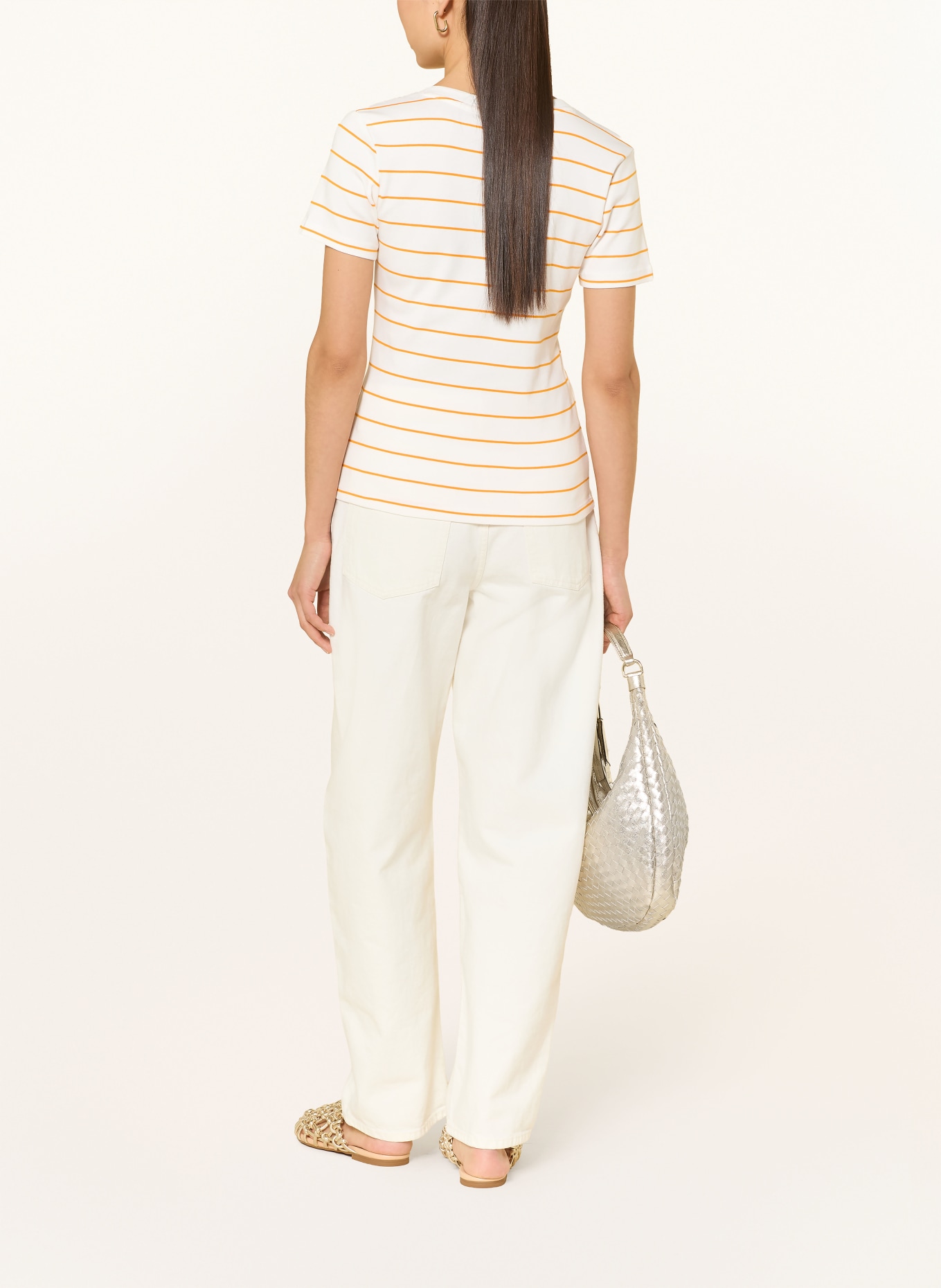 TOMMY HILFIGER T-Shirt: WEISS / NEONORANGE