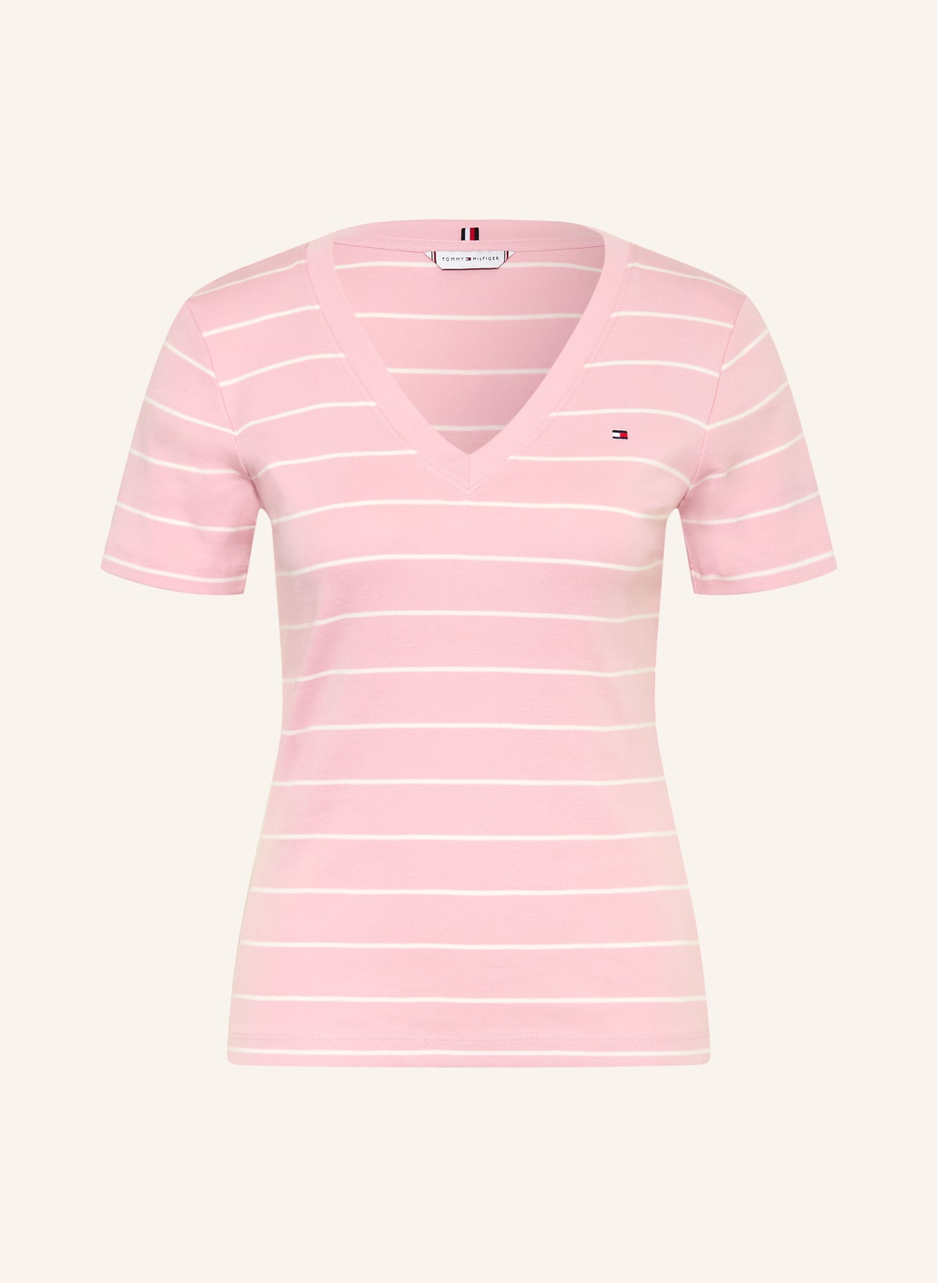TOMMY HILFIGER T-Shirt: ROSA / ECRU