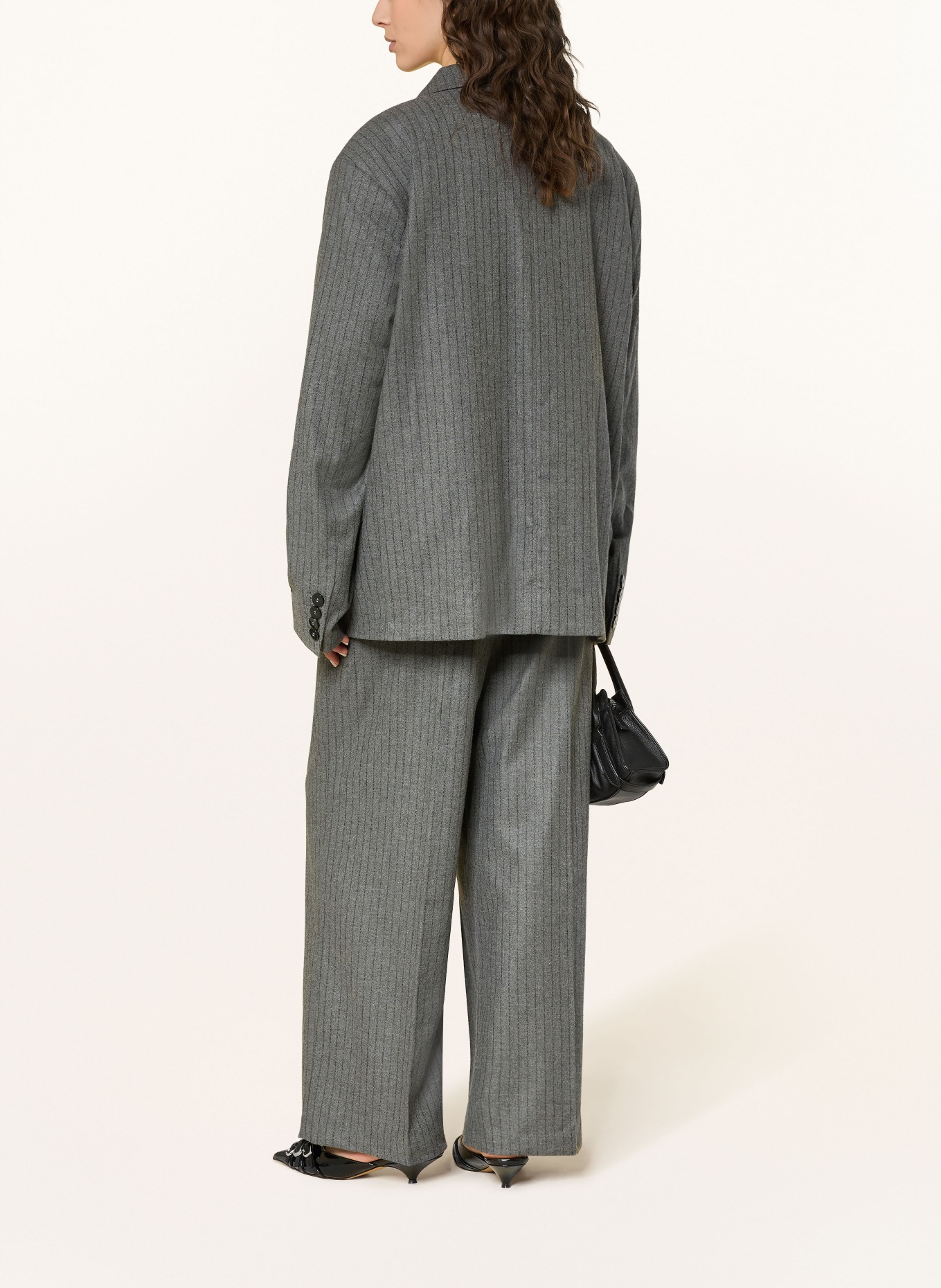 black palms Marlenehose BENJA FLARES: GRAU / DUNKELGRAU