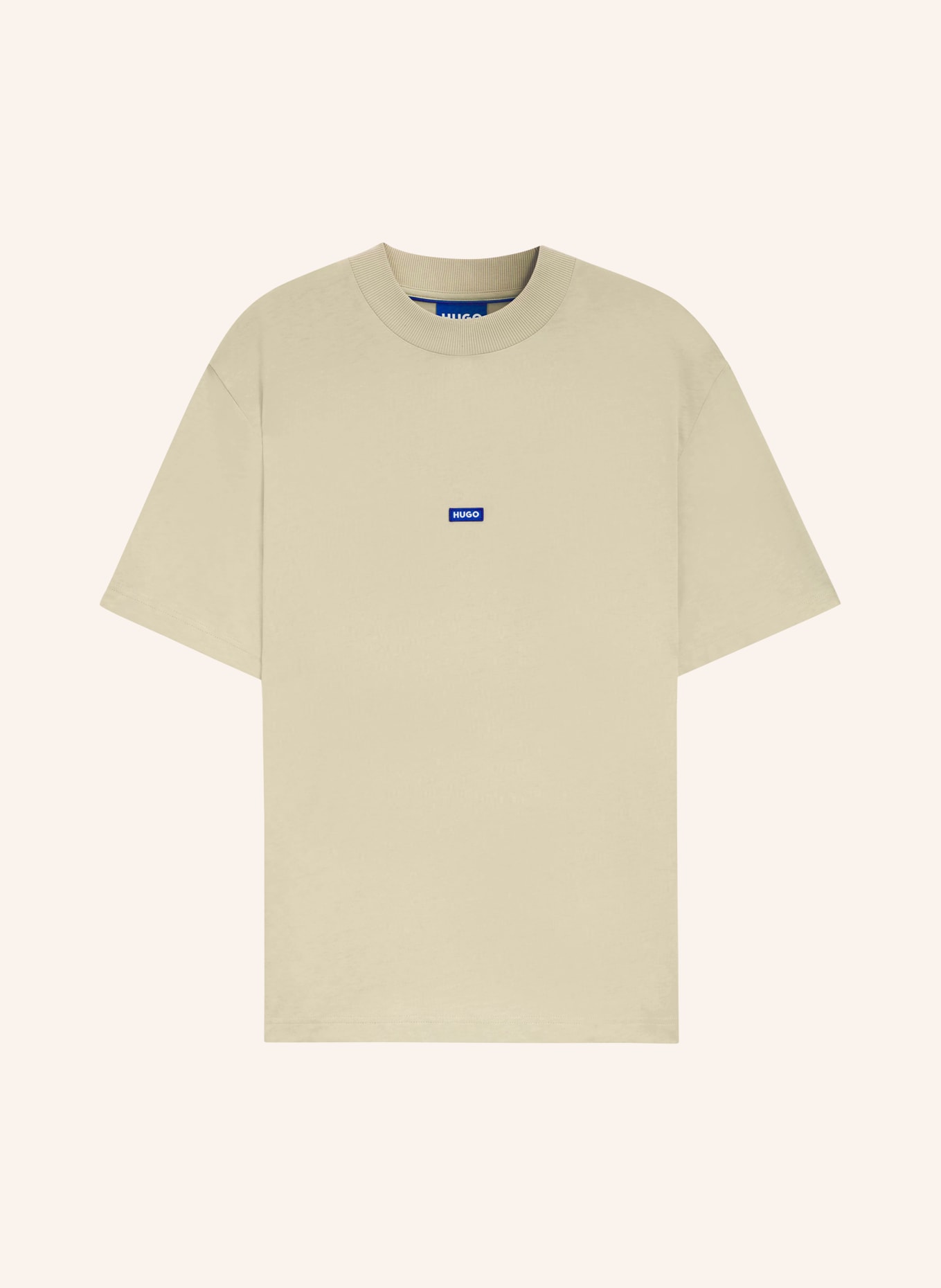 HUGO Tričko NIEROS: SVĚTLE ZELENÁ / MODRÁ