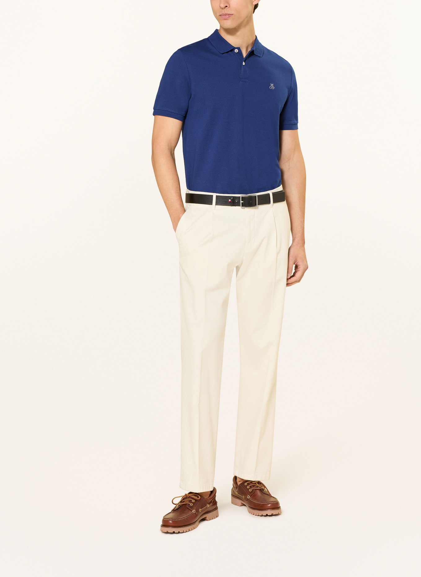 Marc O'Polo Piqué poloshirt Regular Fit: BLAUW