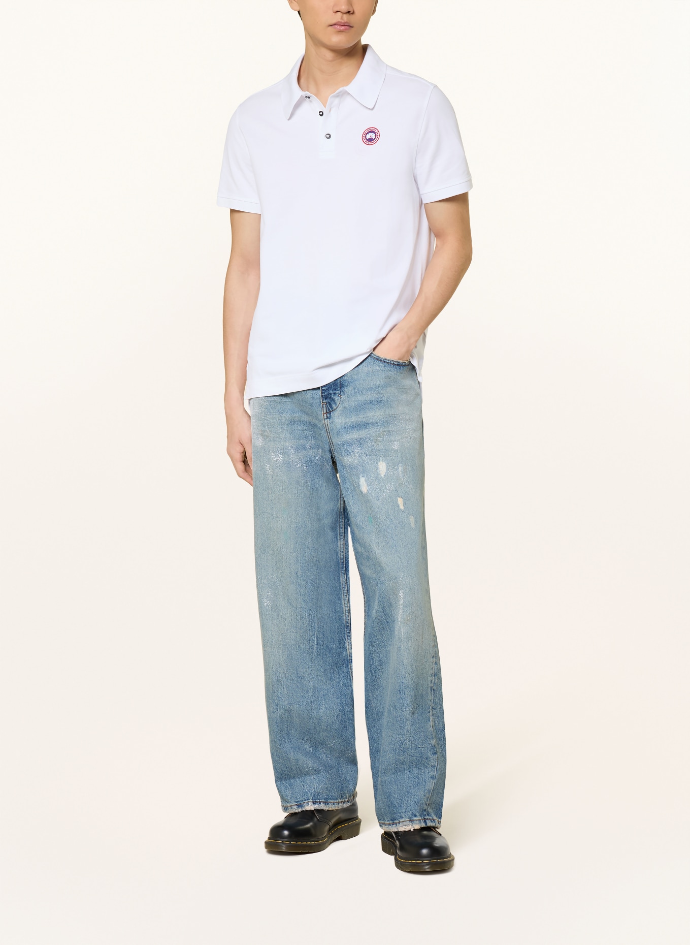 CANADA GOOSE Piqué-Poloshirt BECKLEY: WEISS