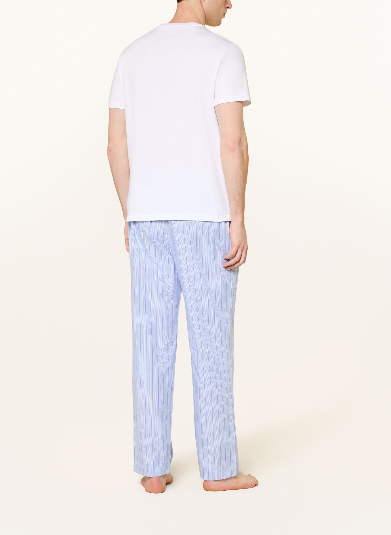 POLO RALPH LAUREN Pajamas: WHITE / LIGHT BLUE / BLUE