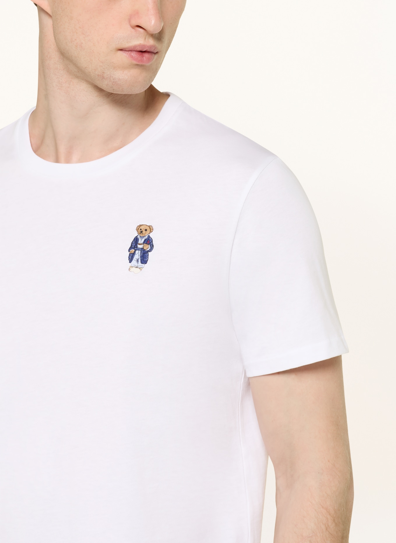 POLO RALPH LAUREN Pajamas: WHITE / LIGHT BLUE / BLUE