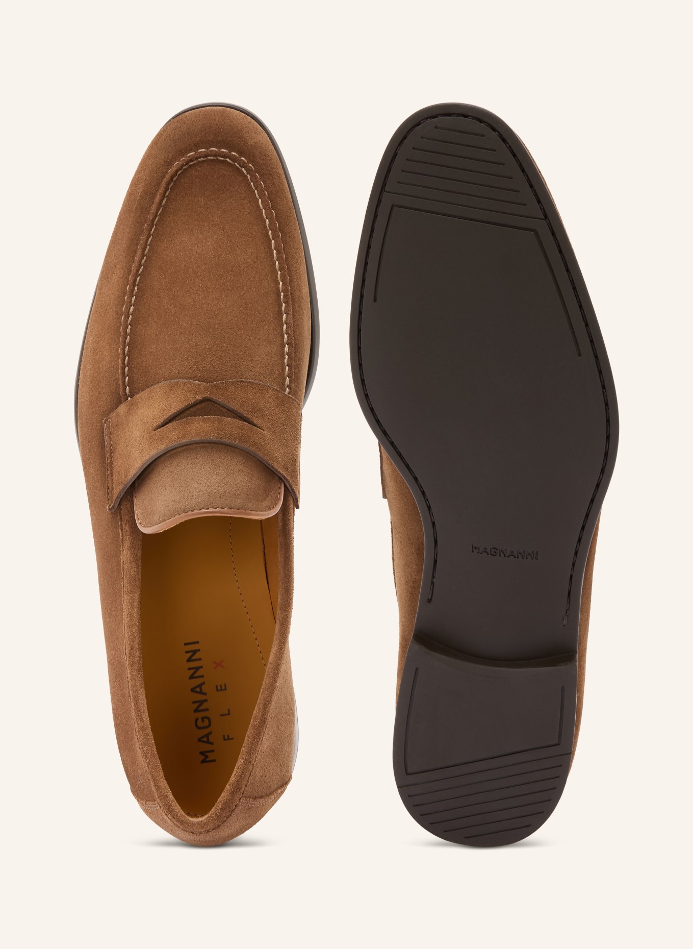 MAGNANNI Penny loafers DIEZMA: COGNAC