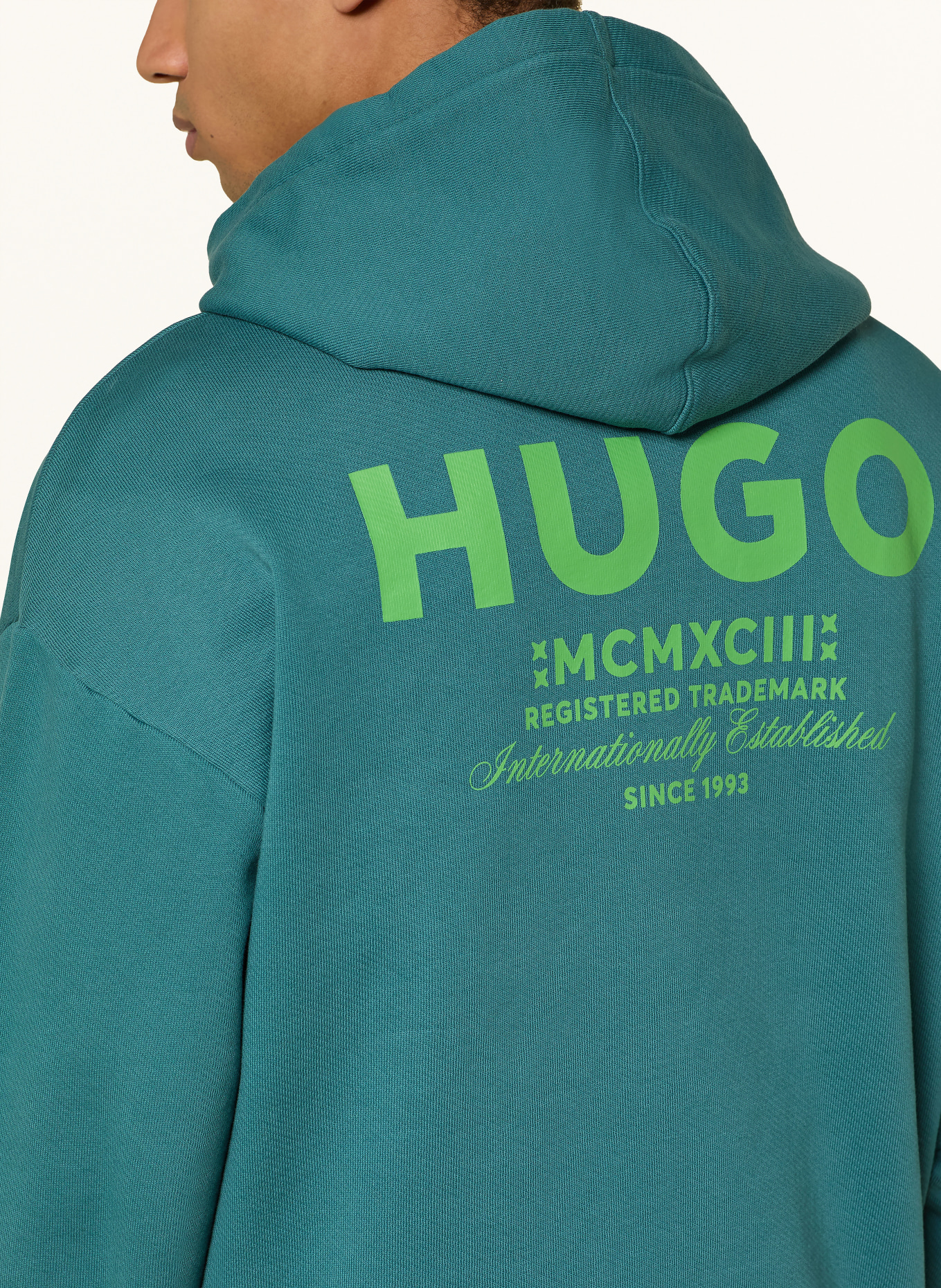 HUGO Hoodie NAZARDO: TÜRKIS