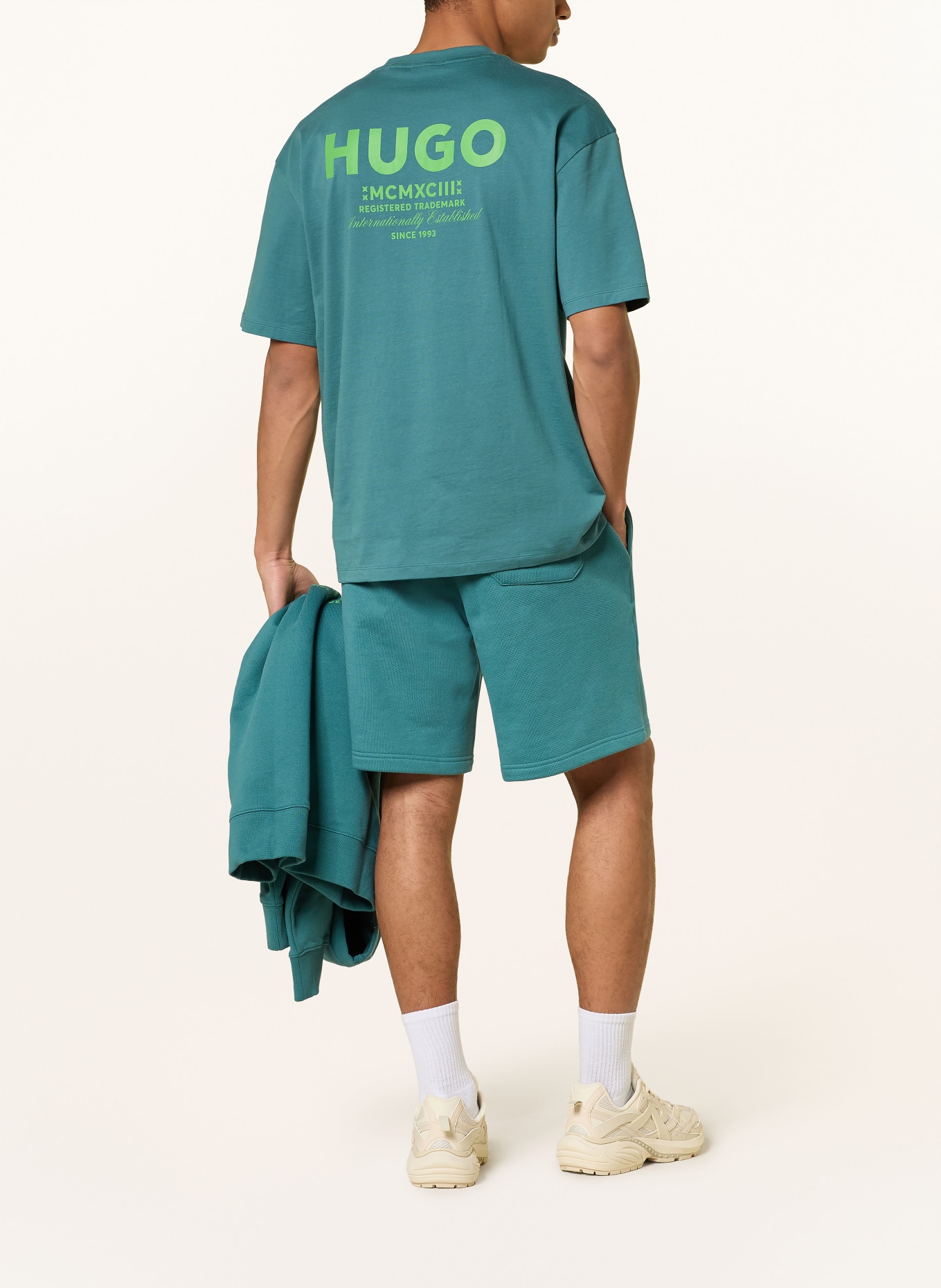 HUGO T-Shirt NALONO: TÜRKIS