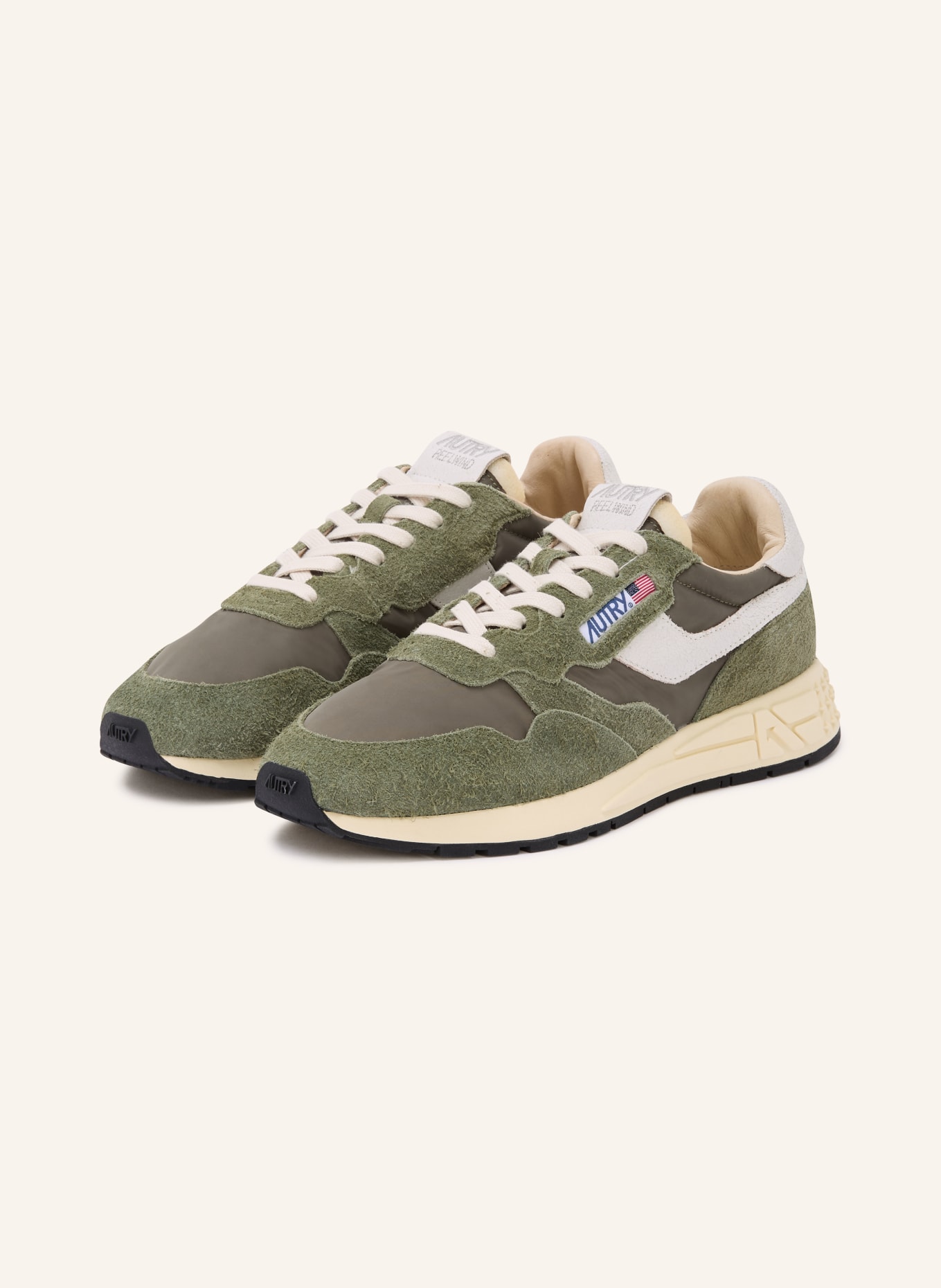 AUTRY Sneaker REELWIND LOW: OLIV / WEISS