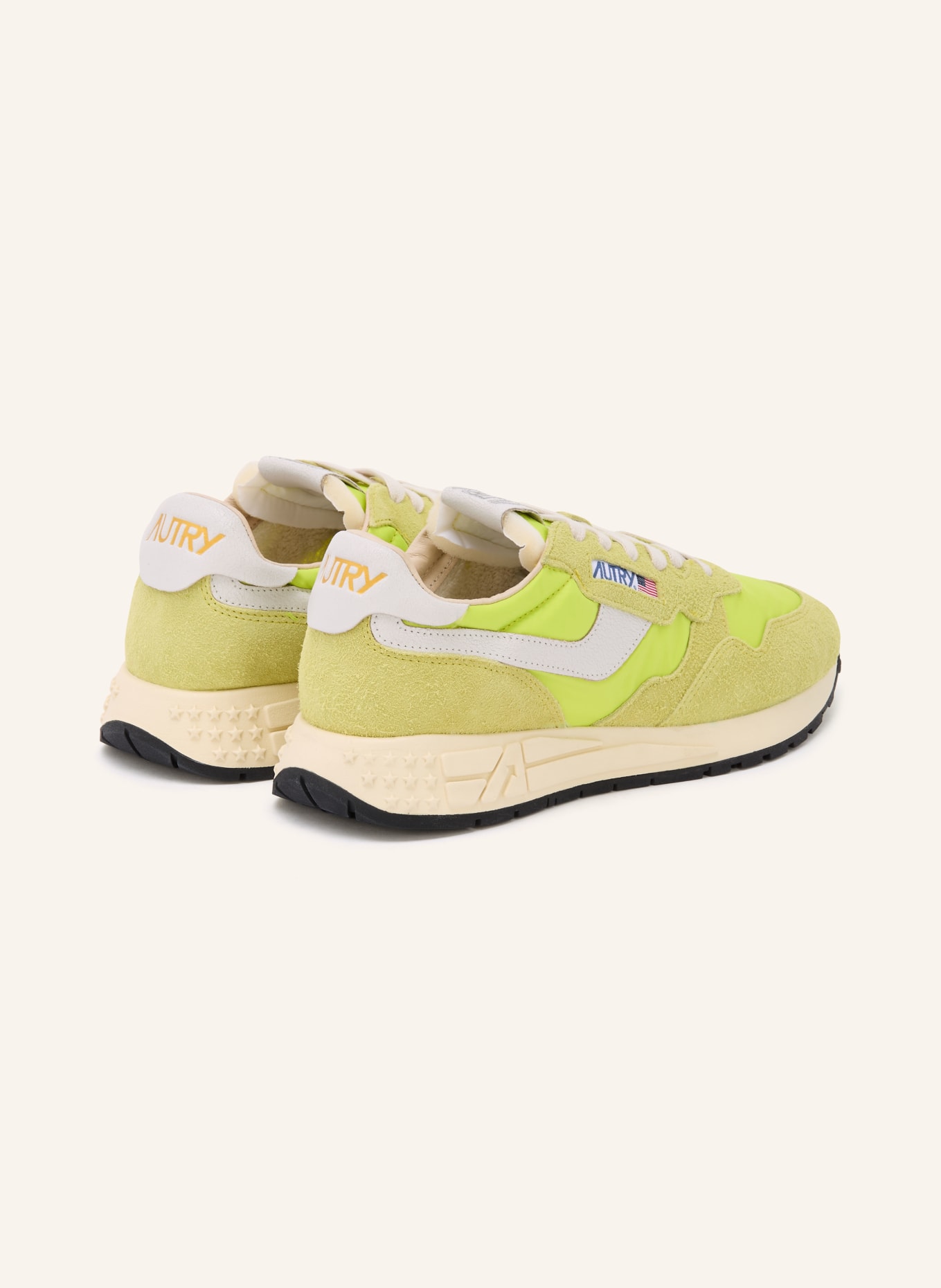 AUTRY Sneaker REELWIND LOW: NEONGELB / WEISS