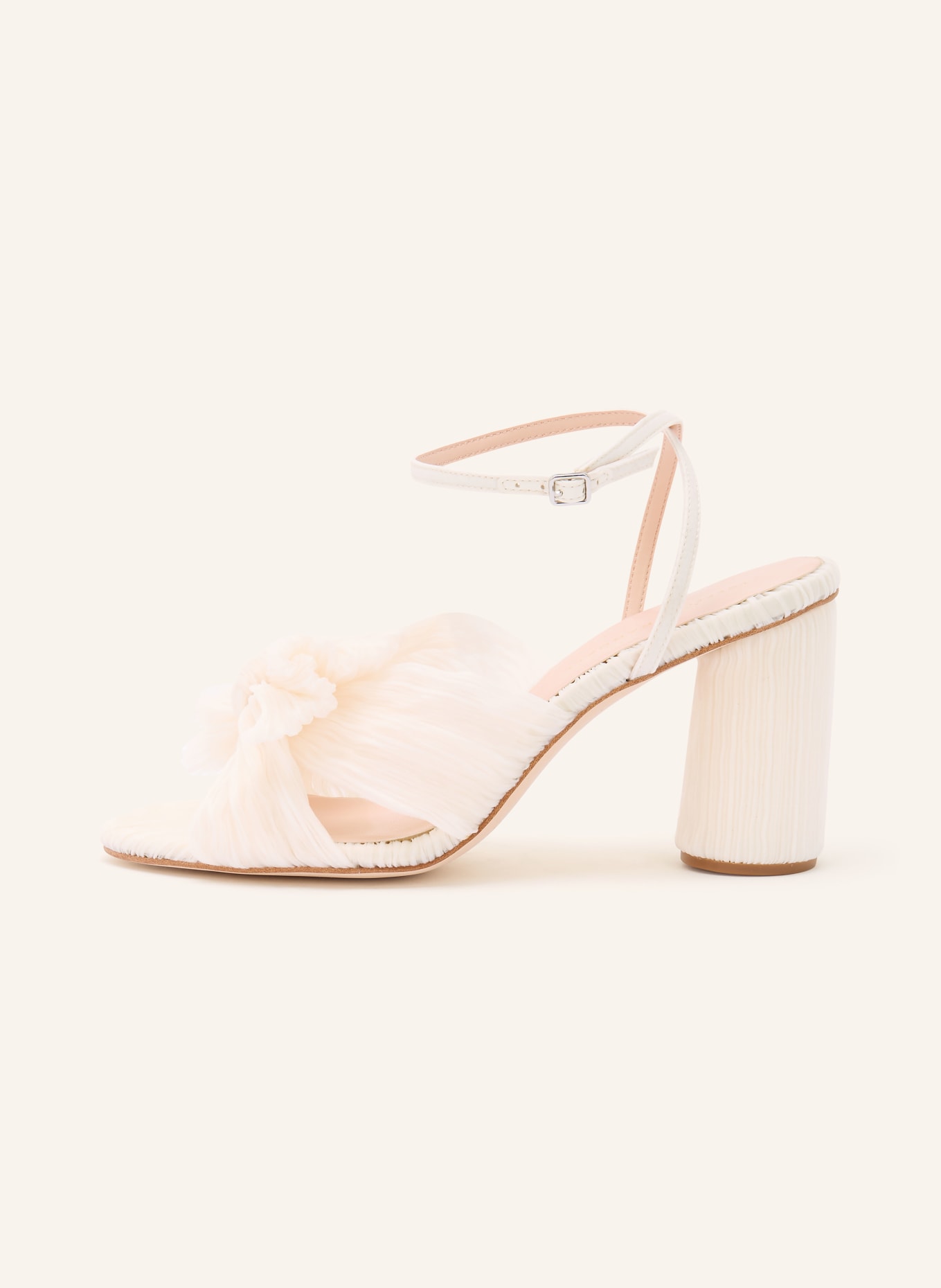 LOEFFLER RANDALL Sandały na obcasie CAMELLIA: ECRU