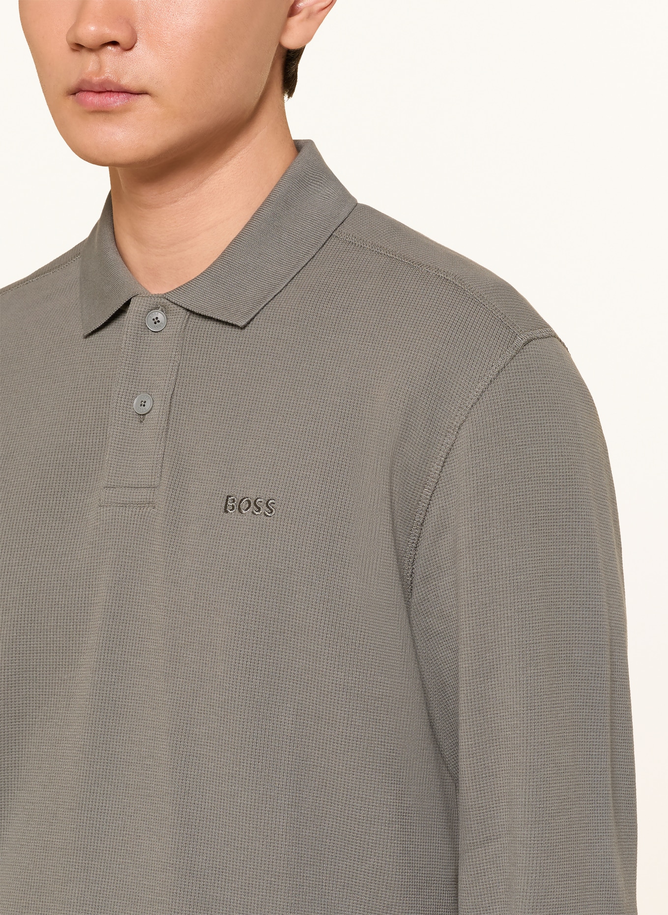 BOSS Piqué-Poloshirt PETE Regular Fit: KHAKI